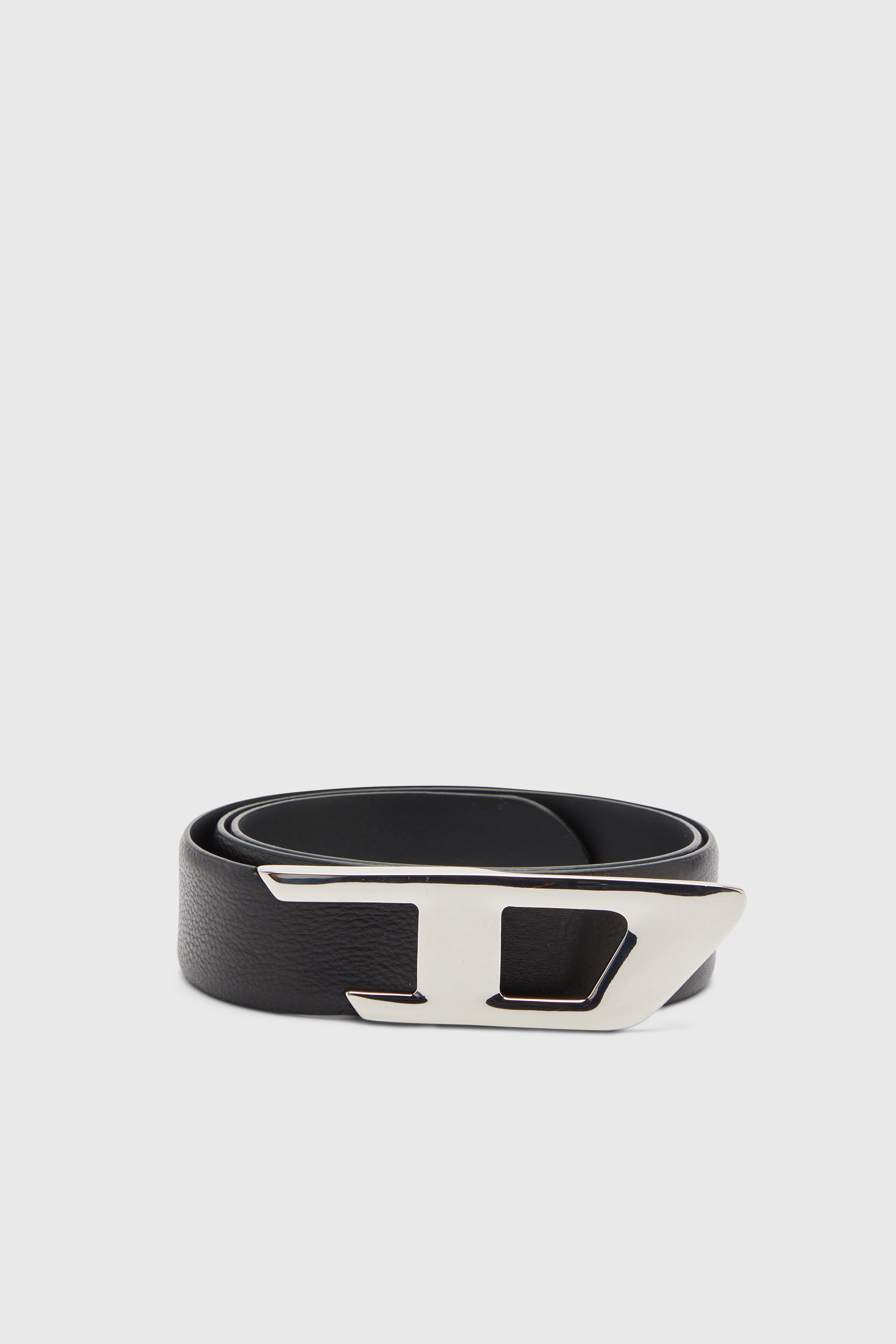 4cm leather belt with D buckle