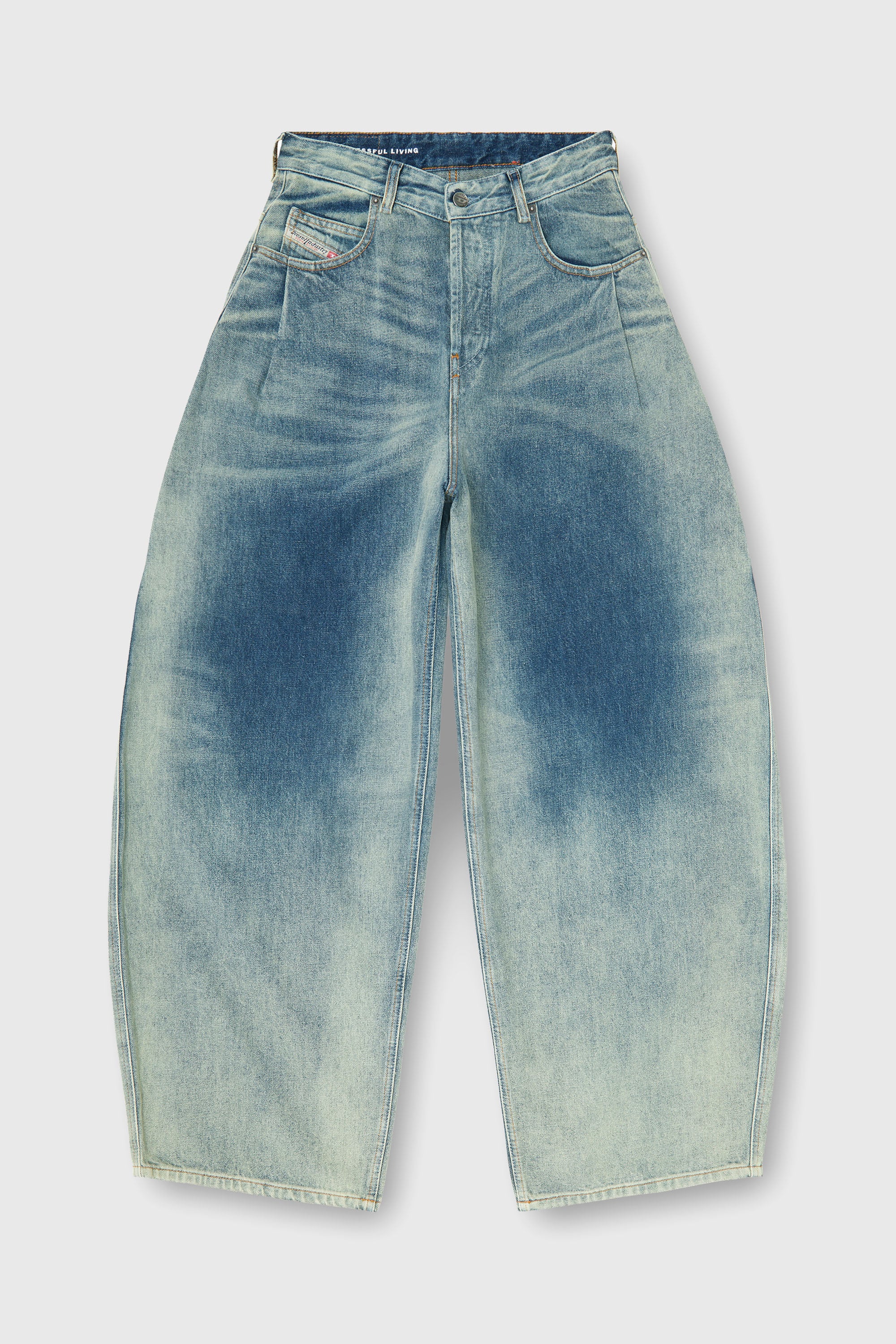 Diesel - Woman's Relaxed Jeans 1987 D-Khelz 007EF, Medium blue - 2
