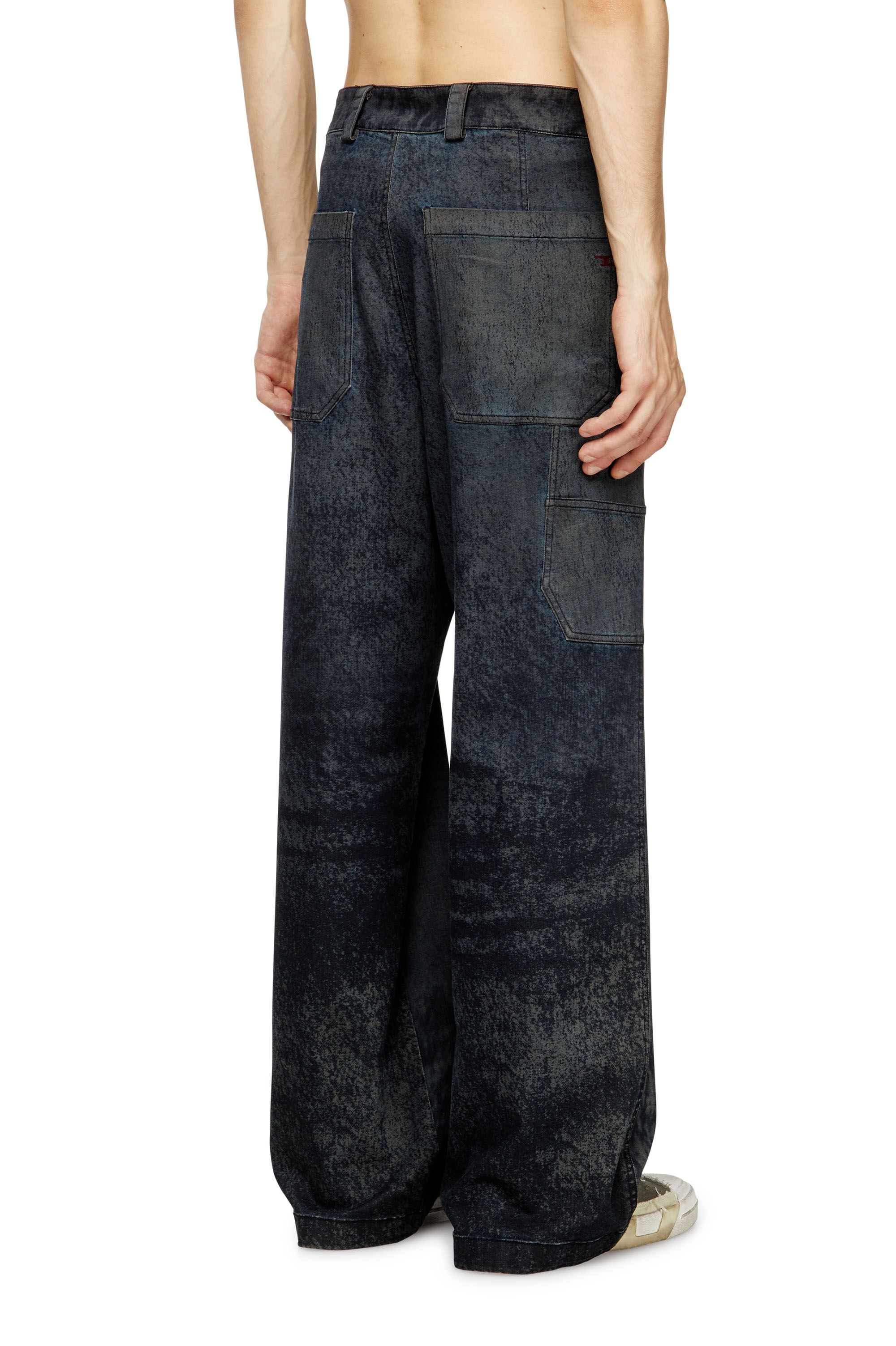 Diesel - P-LIVERY-B, Man's Utility pants in cotton blend in Black - 4