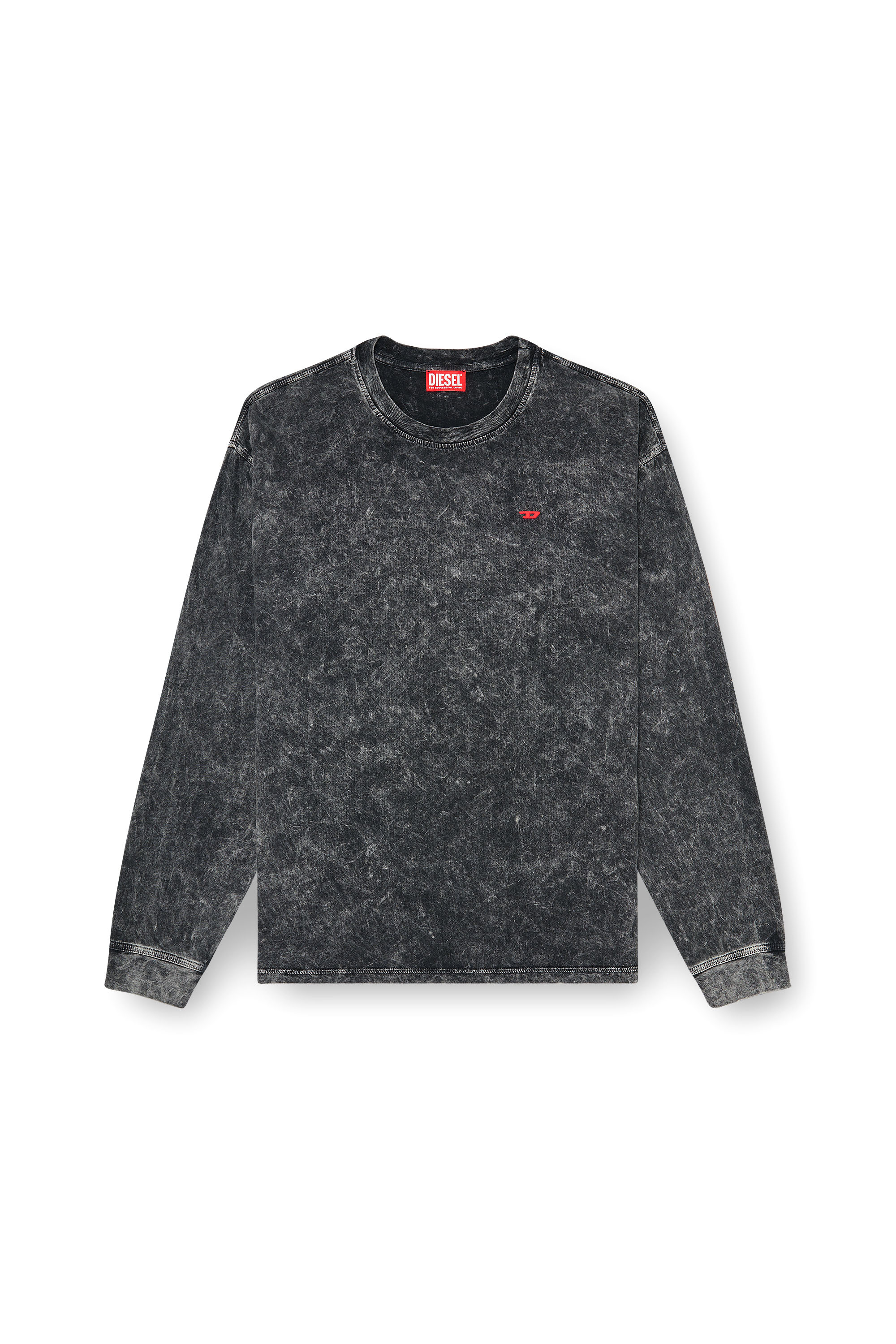 Diesel - T-BOXT-LS-AA5, Man's Long sleeve top with treated effect in null - 2