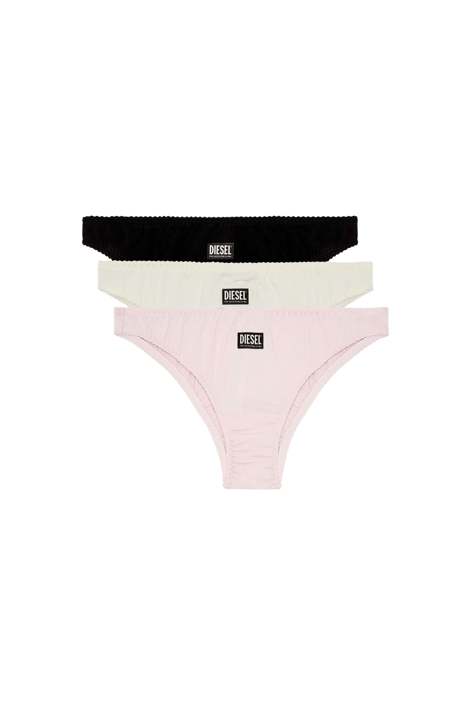 Diesel - UFPN-BONITAS-X-THREEPACK, Woman Three-pack of briefs with ruched back in Multicolor - Image 1
