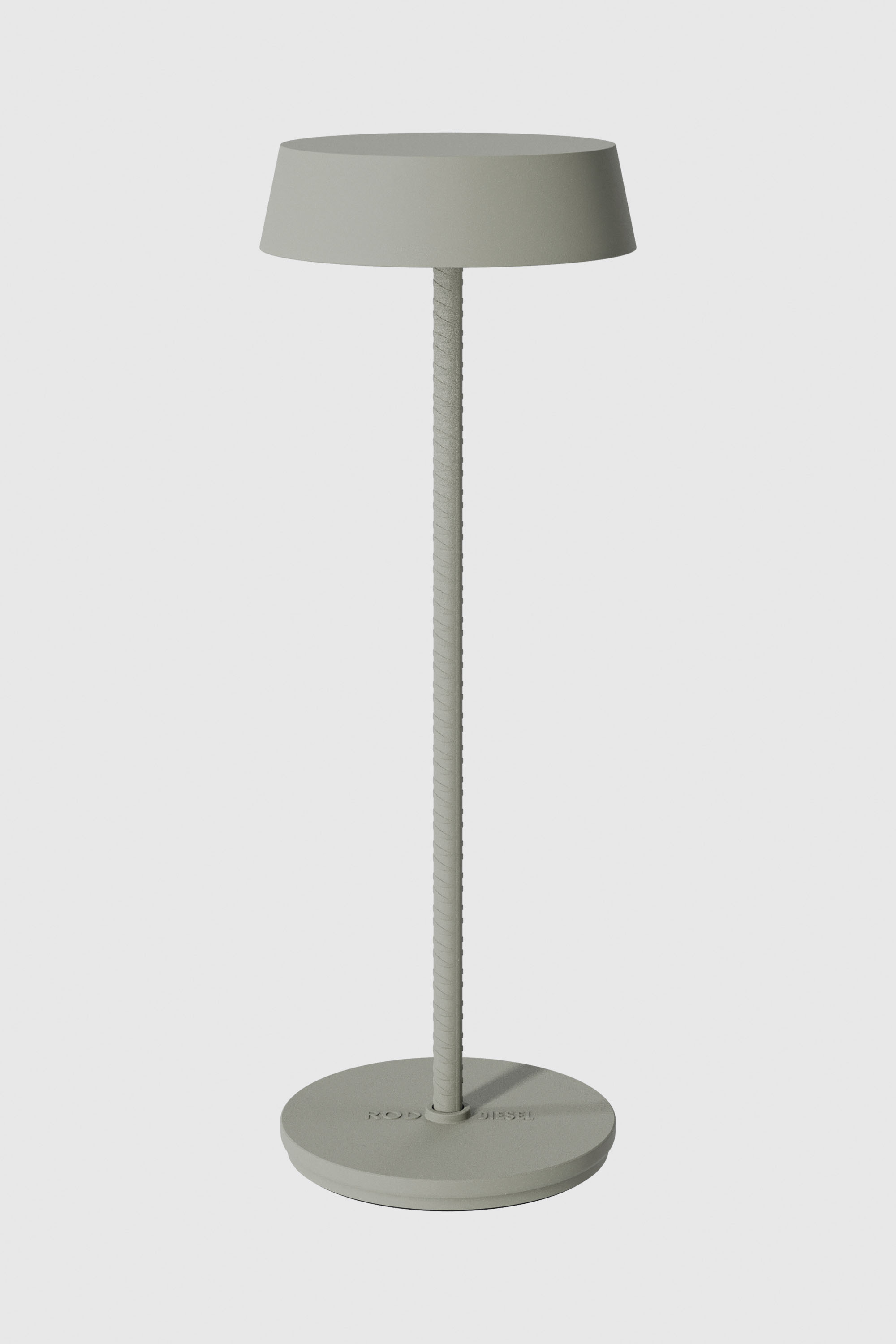 Diesel - 51181 9230 ROD CORDLESS TABLE LAMP MOSS, Unisex's Portable and rechargeable lamp in Grey - 1