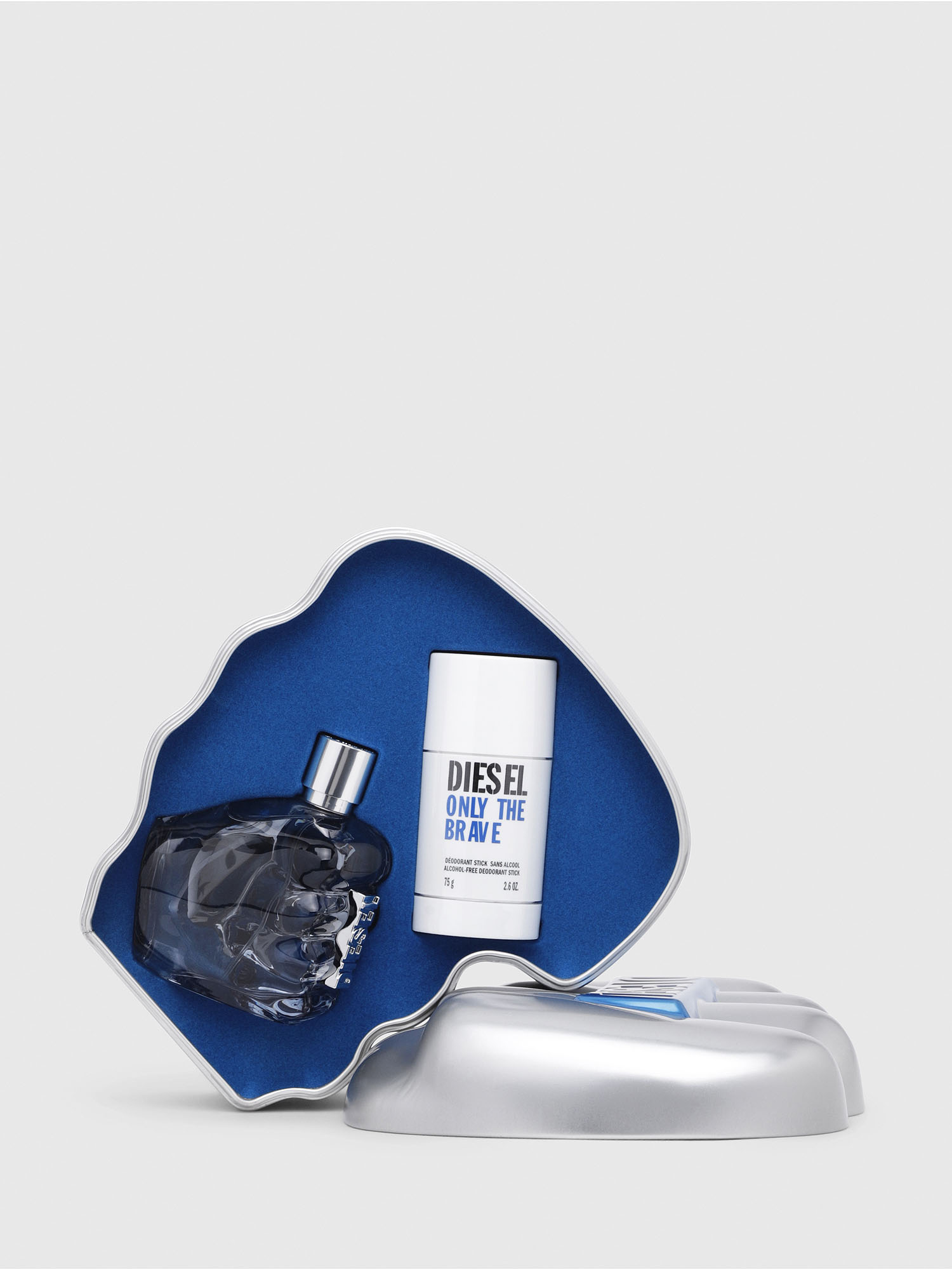 Diesel - ONLY THE BRAVE 125ML METAL GIFT SET, Man's Metallic gift set  with Eau de Toilette for man 125ml and deodorant 75gr in Generic - 1