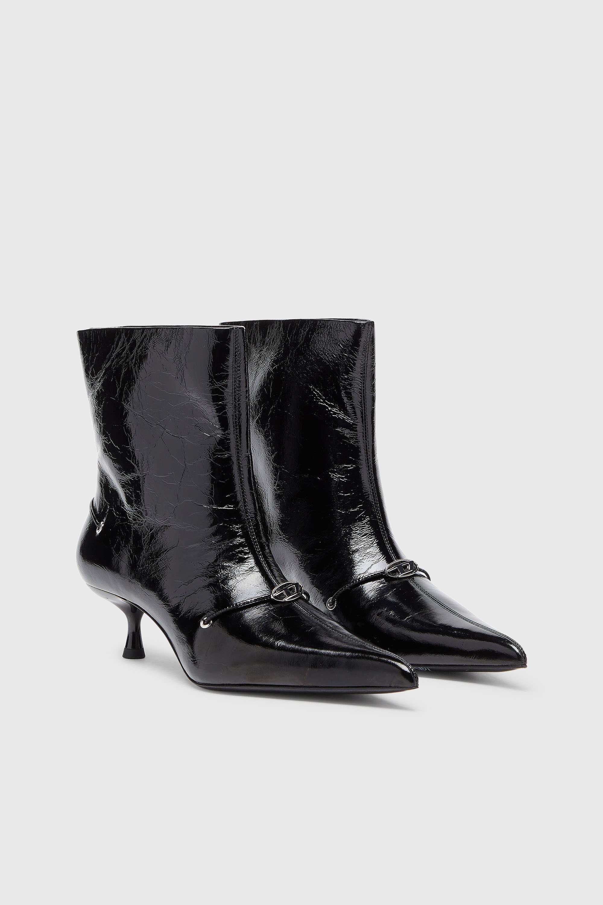 Diesel - D-JEWELS  40 TUBE, Woman's D-Jewels - Ankle boots in naplak leather in Black - 2