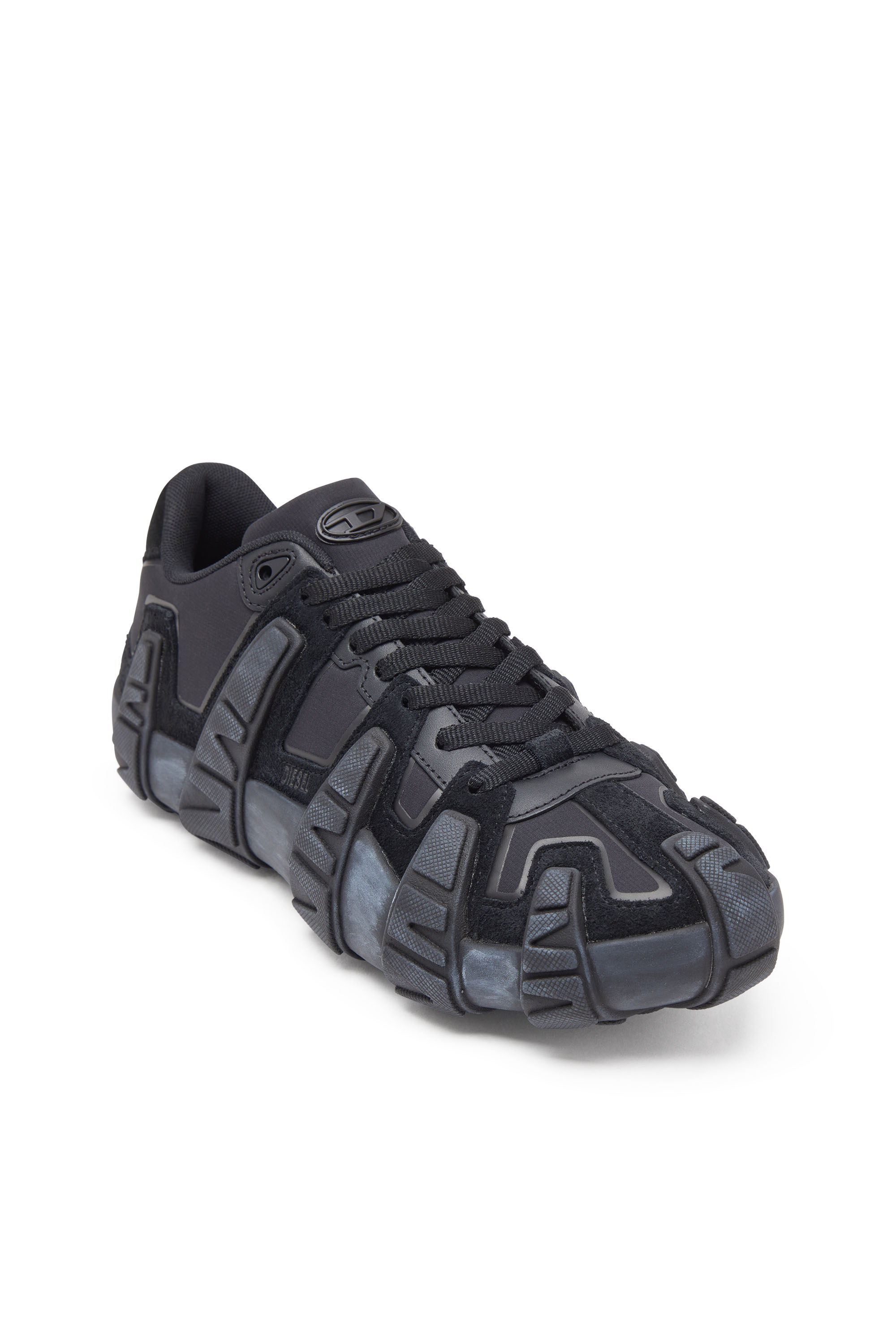 S-D-GRIFFE LOW, Black/Blue Diesel - S-D-GRIFFE LOW, Man's S-D-Griffe - Nylon sneakers in Black/Blue - 6
