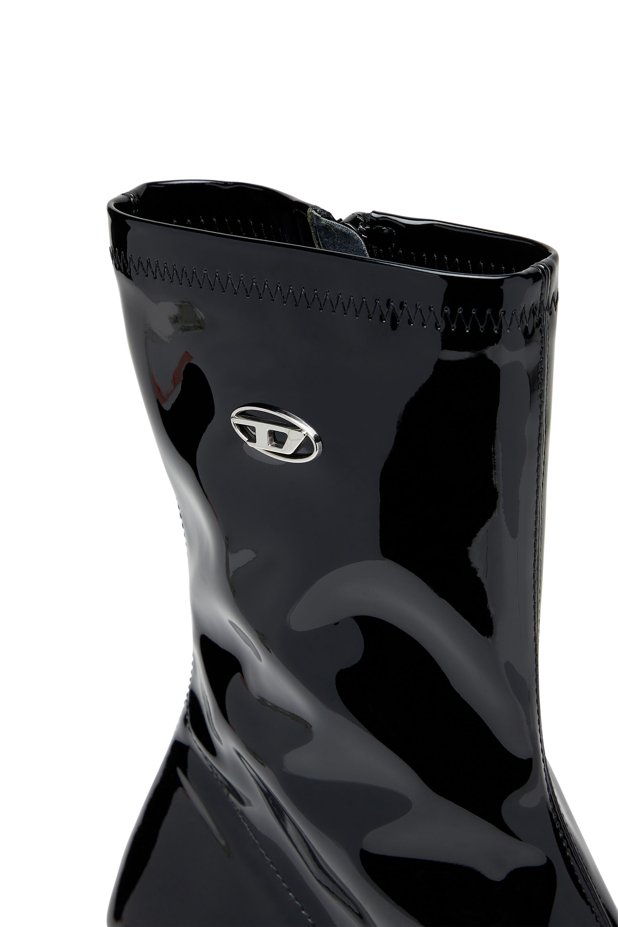D-AMBER MD BT, Black Diesel - D-AMBER MD BT, Woman's D-Amber-Ankle boots in patent stretch PU in Black - 5