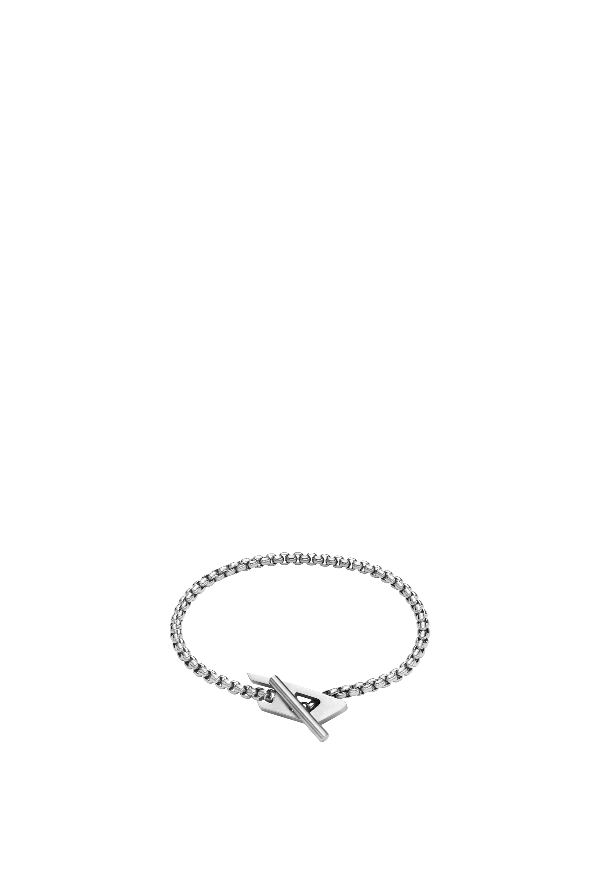 Diesel - DX1476, Unisex Stainless steel chain bracelet in Silver - Image 1