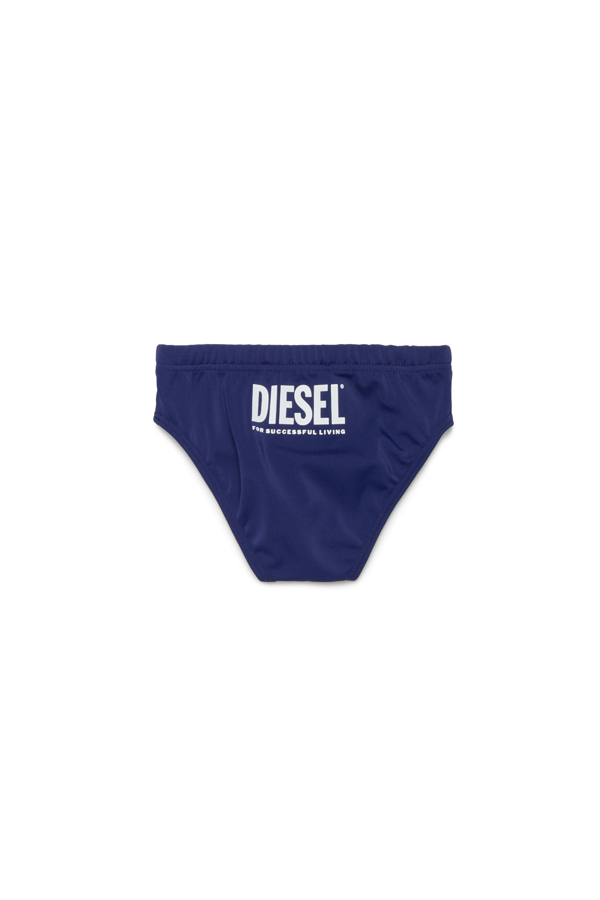 Diesel - MILIB, Man's Swim briefs with Diesel print in Blue - 2