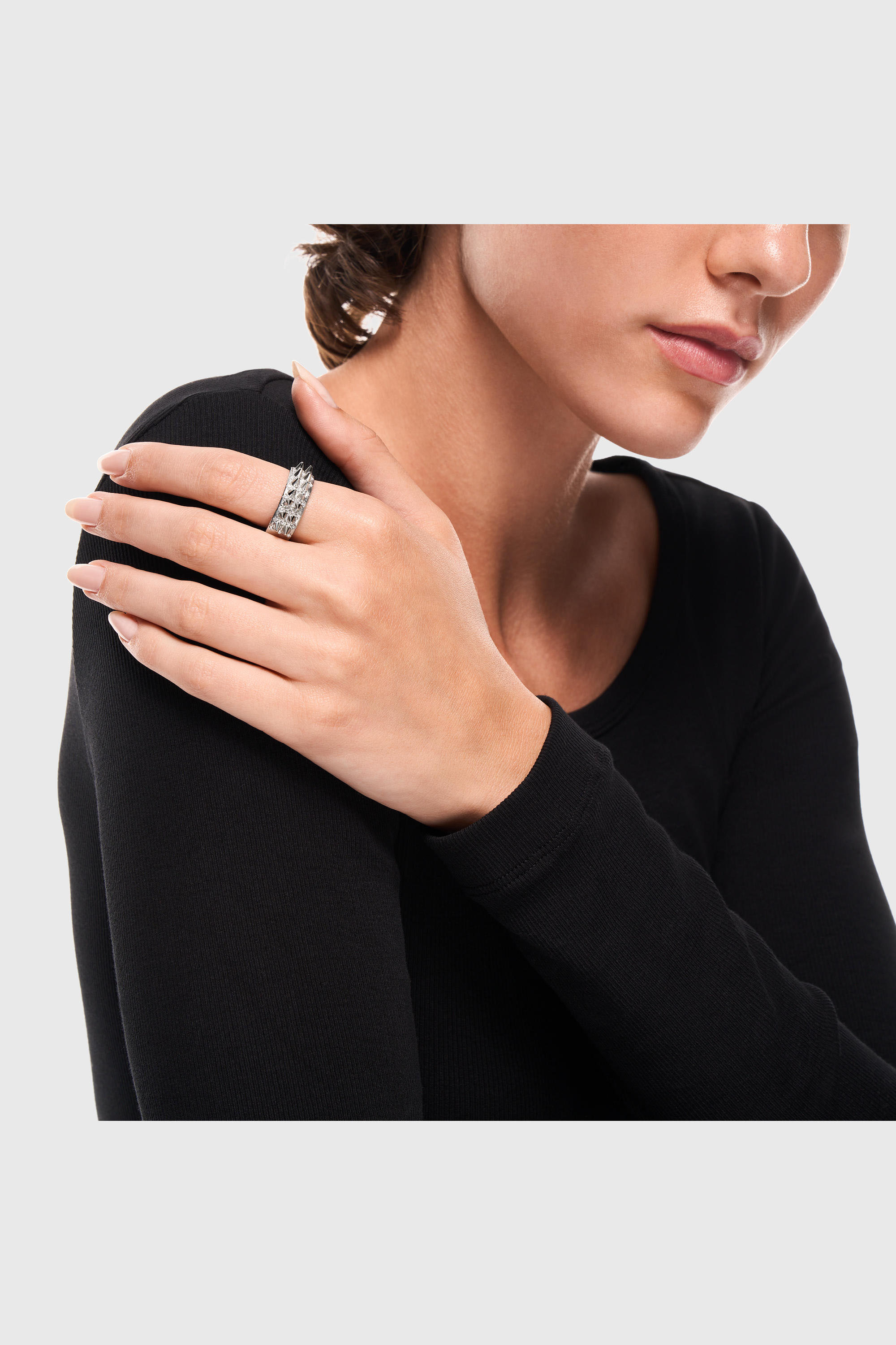 Diesel - DX1723040, Unisex's Stainless Steel Band Ring in Silver - 4