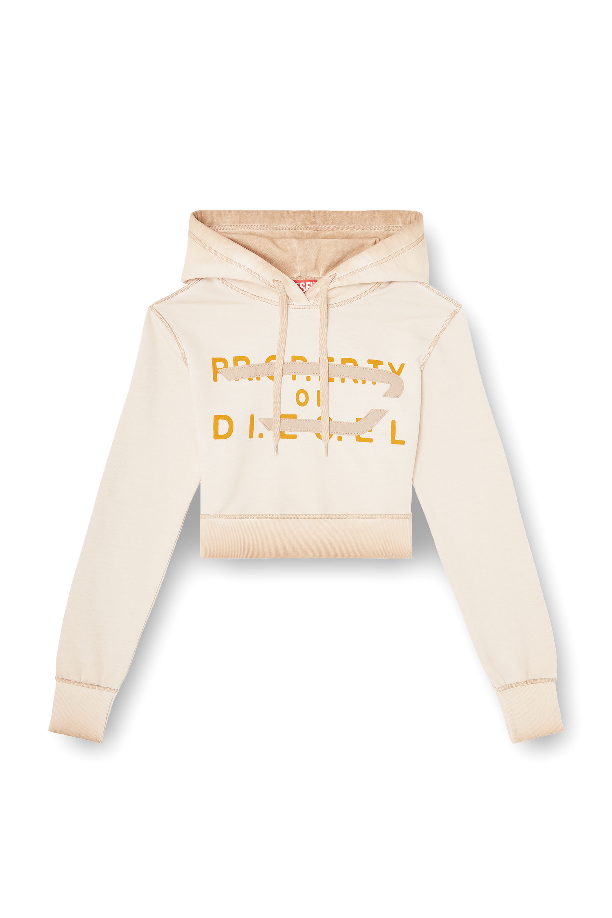 Diesel - F-SLIMMY-HOOD-S1, Woman's Hoodie with print and D appliqu&eacute; in null - 2