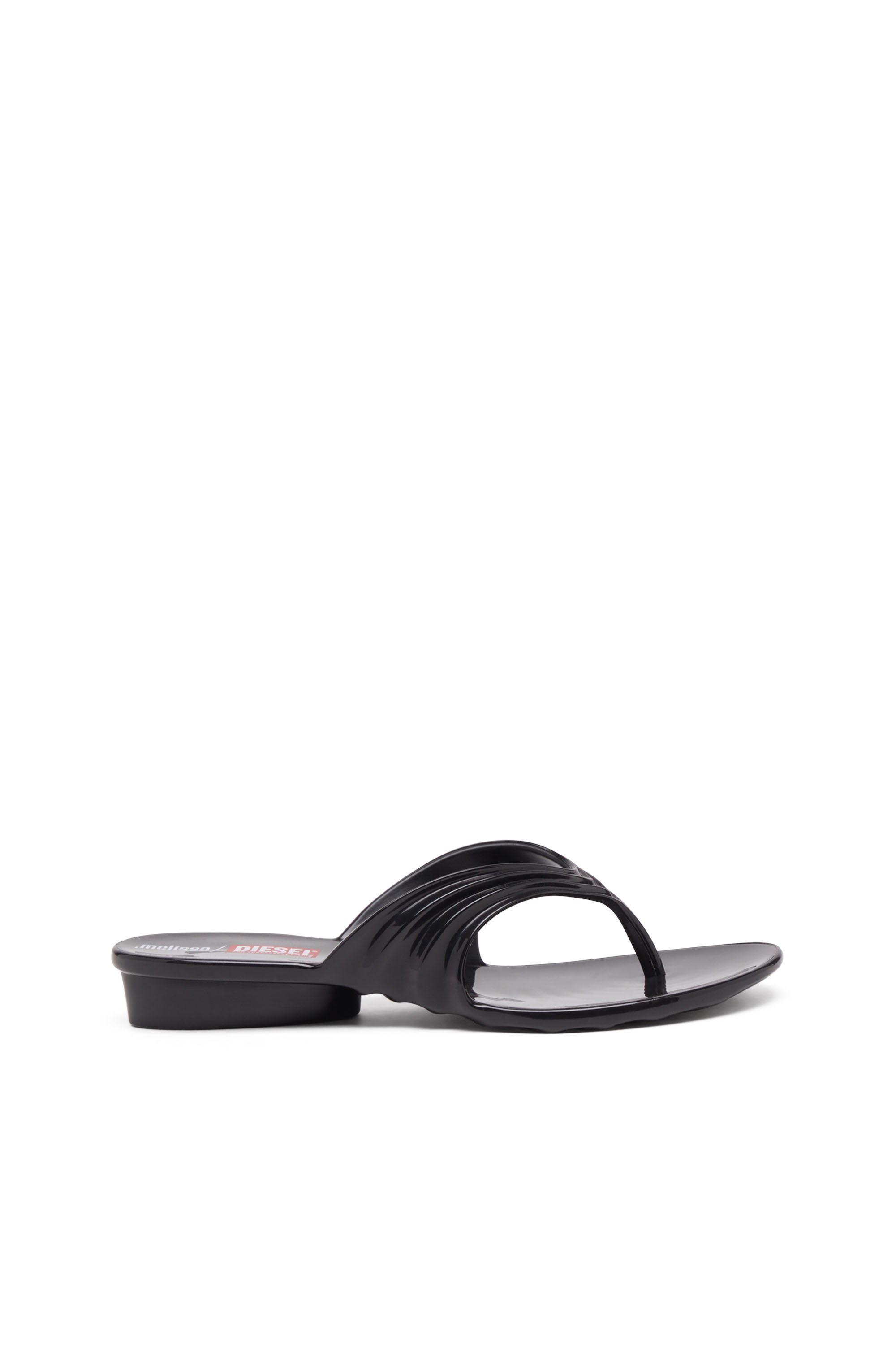 Diesel - MELISSA QUANTUM THONG, Woman's Sculptural flip-flops in Melflex® in Black - 1