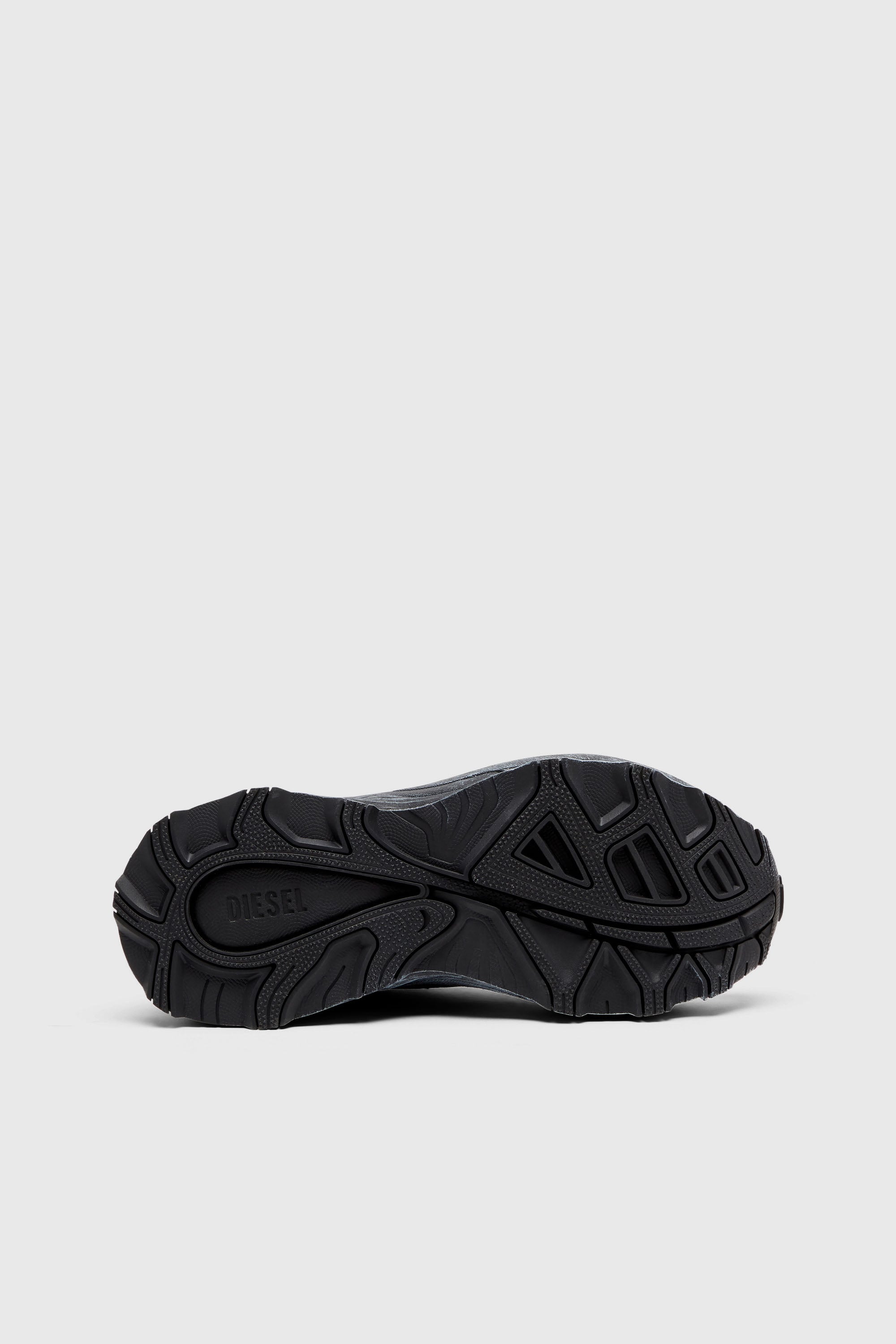 Diesel - D-CAGE RUNNER, Man's D-Cage-Distressed chunky sneakers in ripstop in Black - 5
