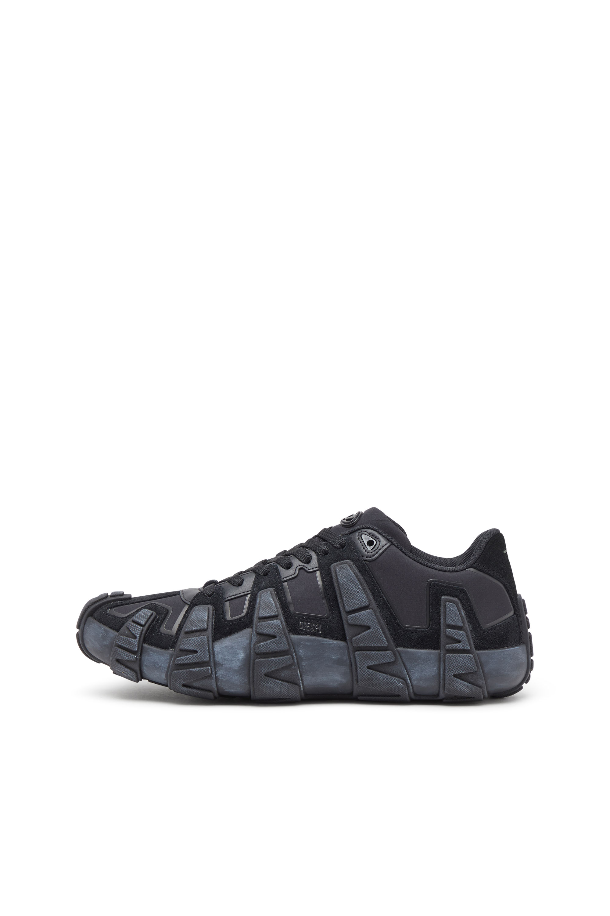 S-D-GRIFFE LOW, Black/Blue Diesel - S-D-GRIFFE LOW, Man's S-D-Griffe - Nylon sneakers in Black/Blue - 8