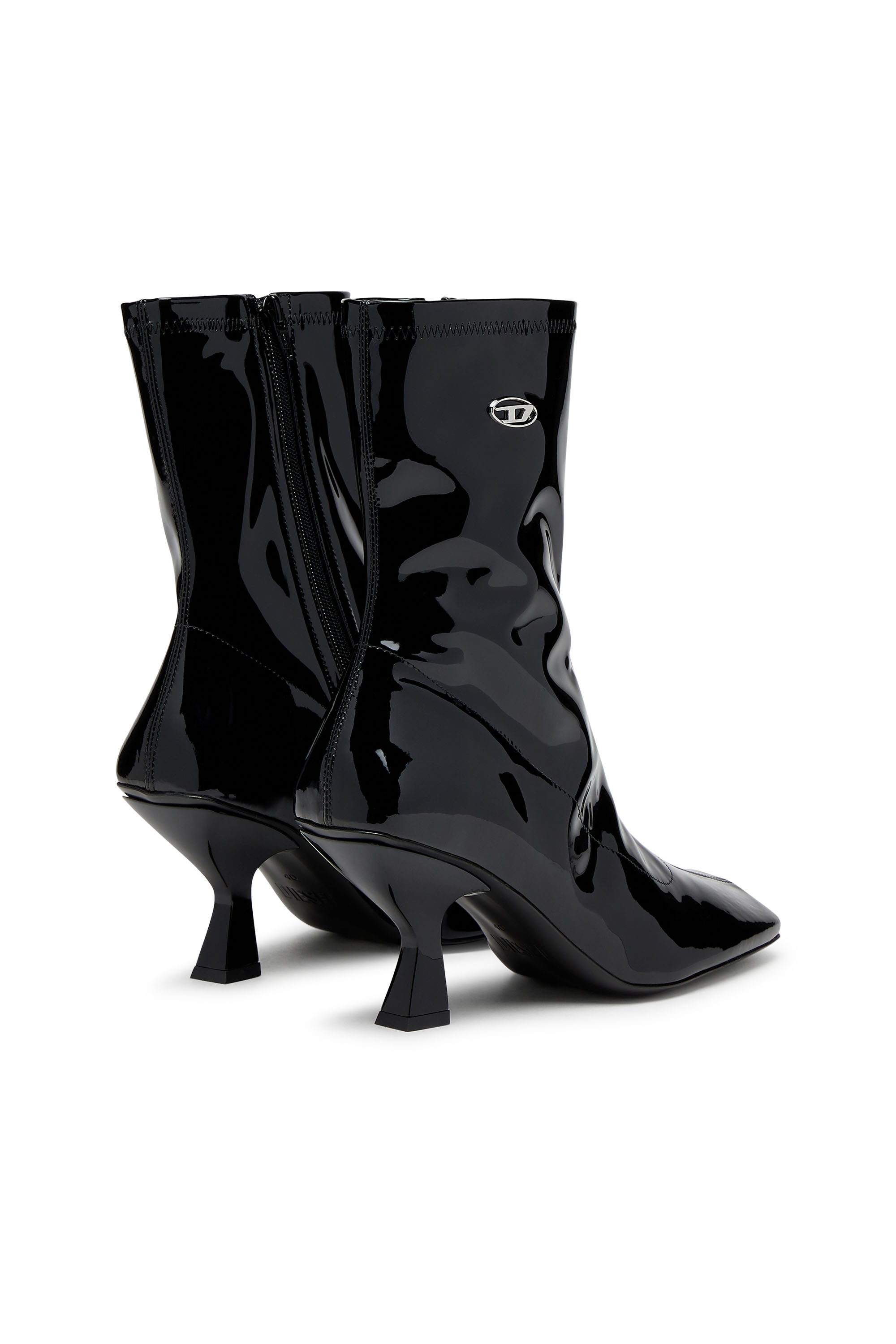 D-AMBER MD BT, Black Diesel - D-AMBER MD BT, Woman's D-Amber-Ankle boots in patent stretch PU in Black - 3