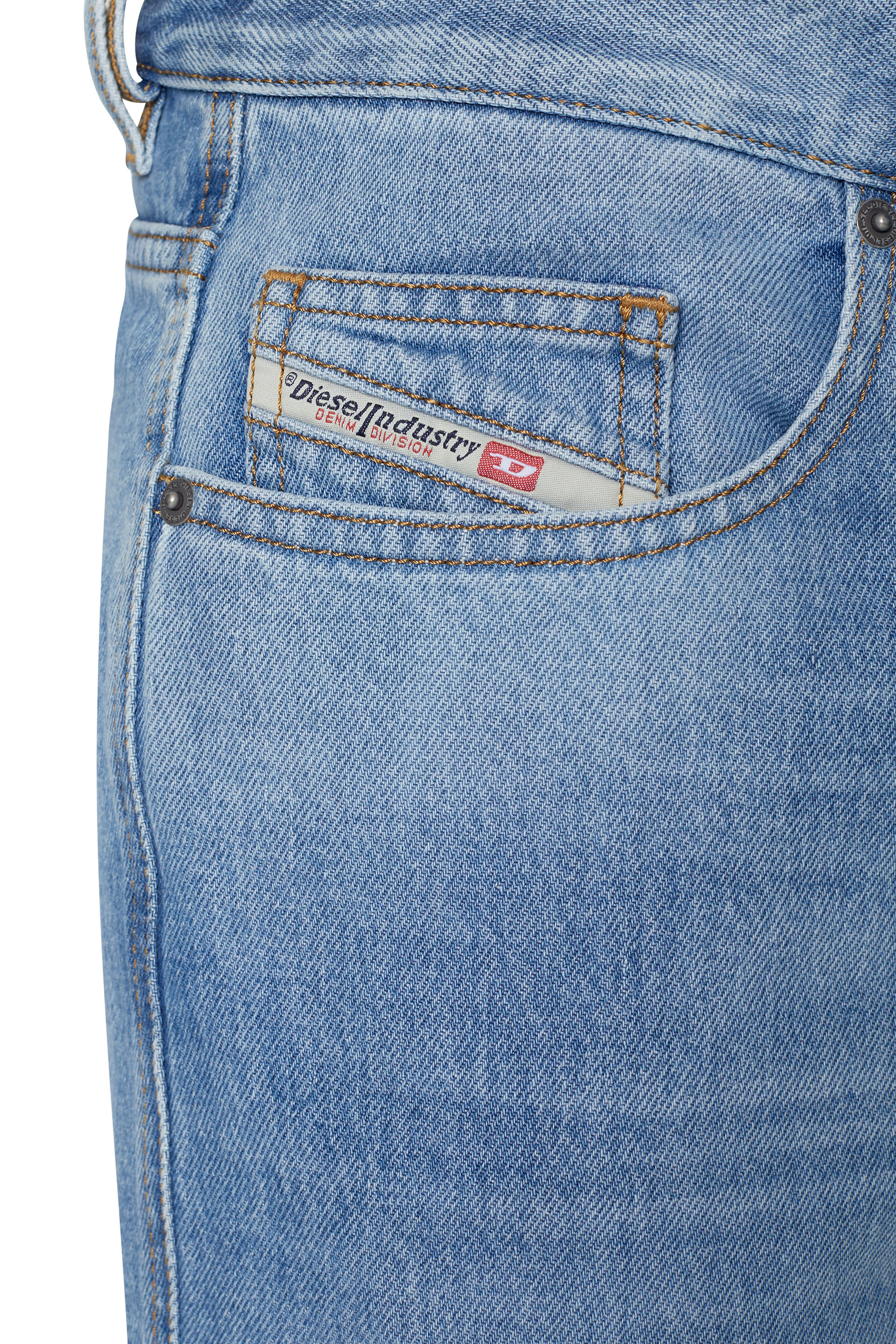 Diesel - 2020 D-Viker 09C15 Straight Jeans, Light Blue - Image 3