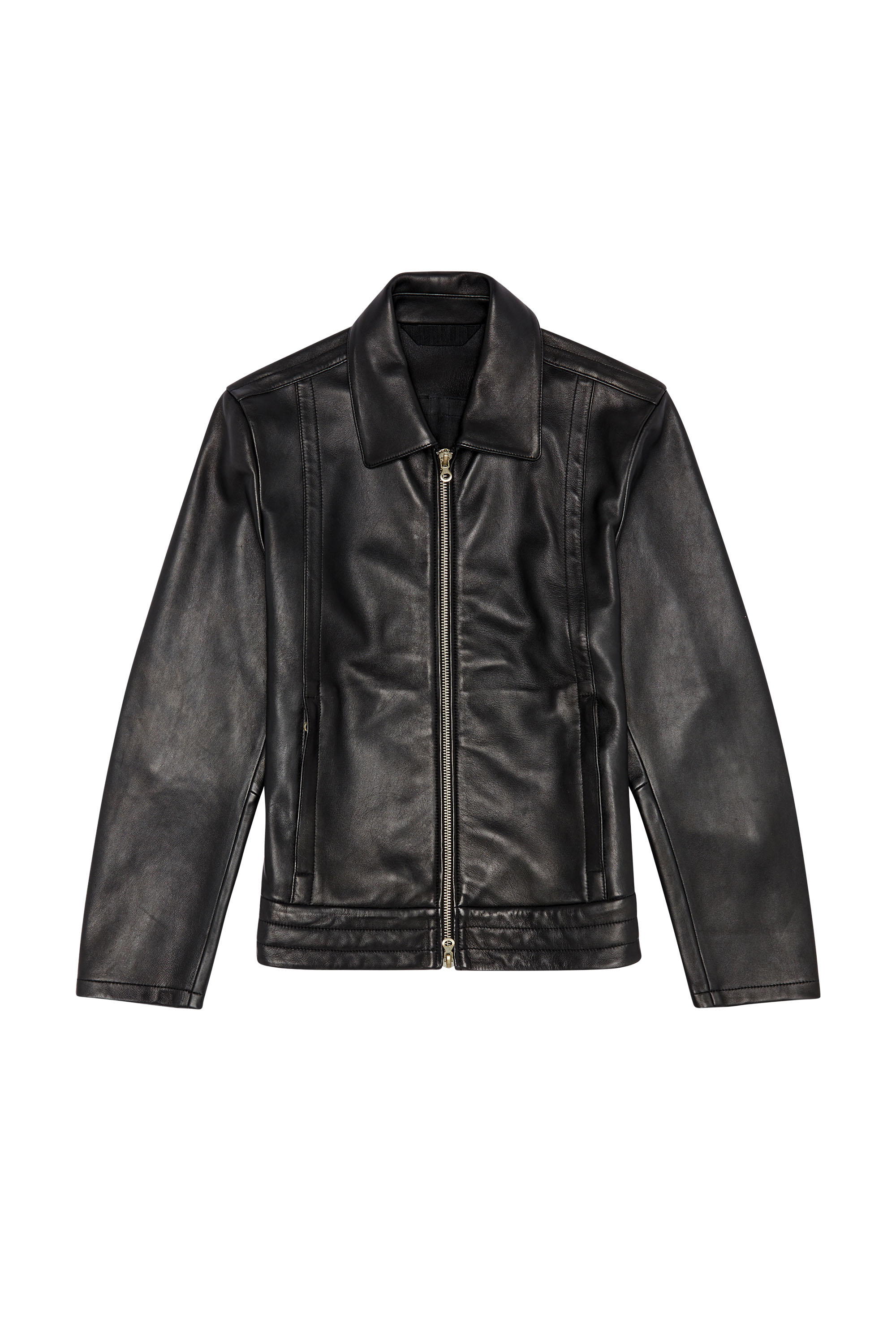 Diesel - L-HUDSON, Man's Shirt jacket in supple leather in Black - 2