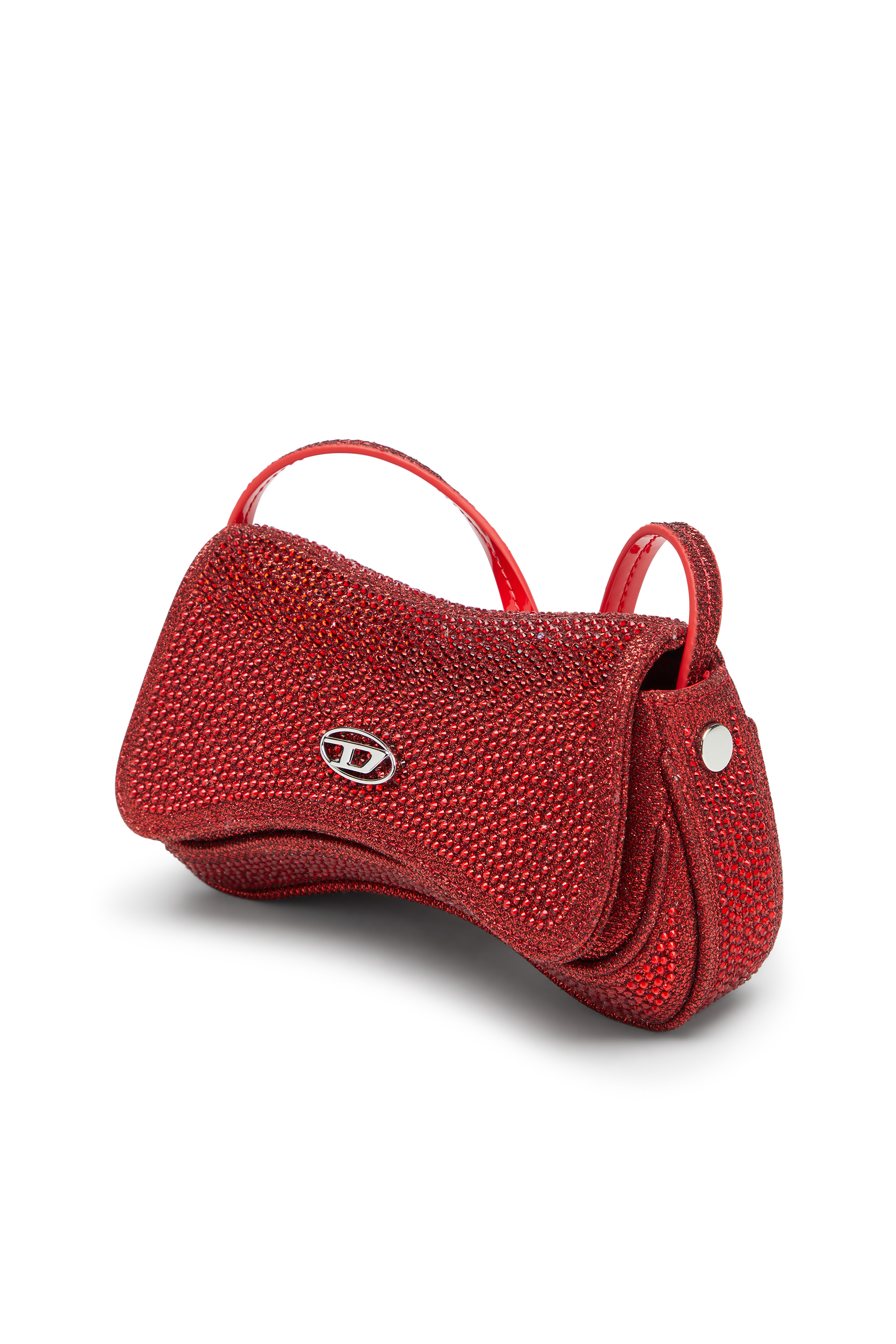 Diesel - PLAY CROSSBODY XS, Woman's Play-Small crossbody bag with crystal in Red - 5