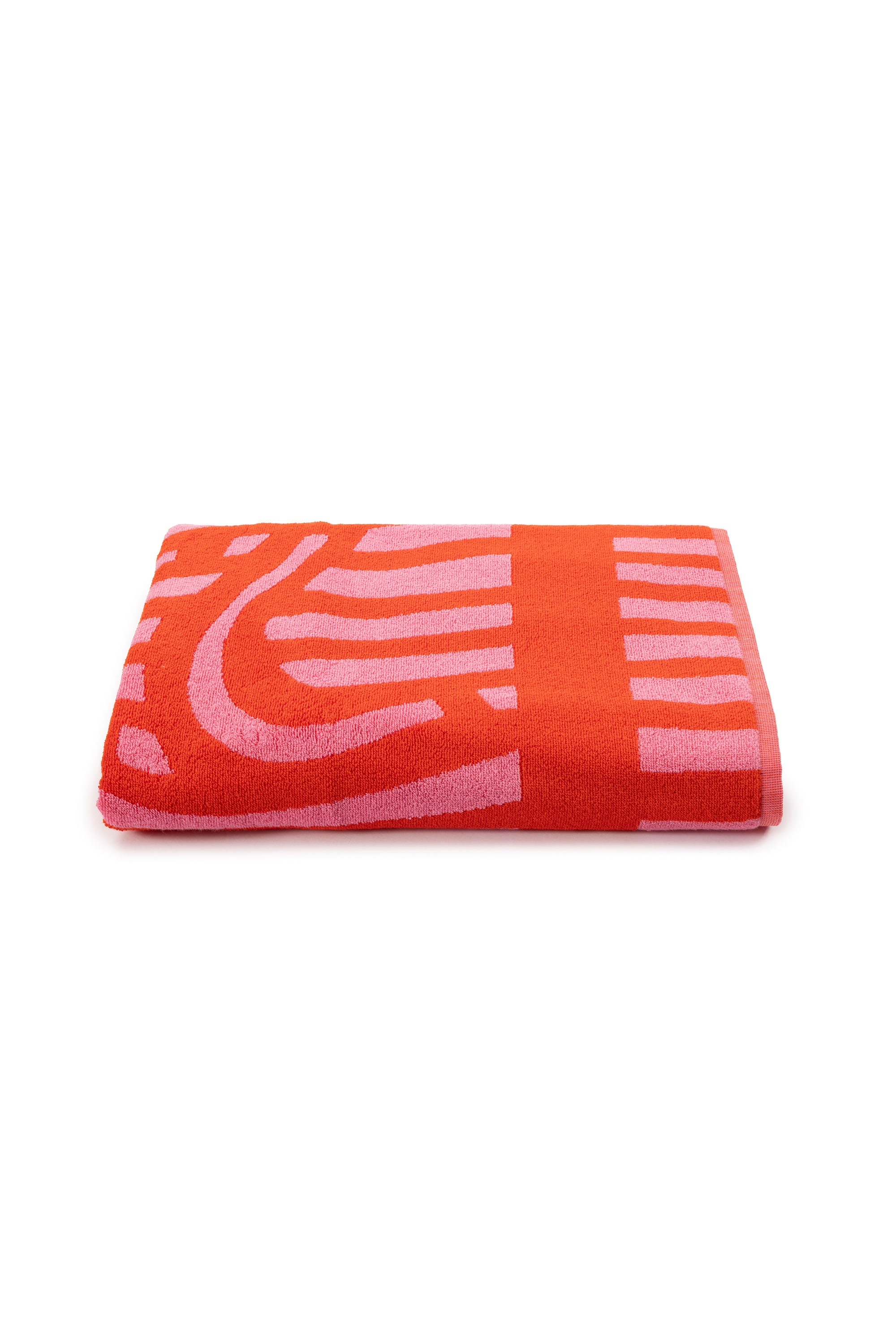 Diesel - 1018163  STRIPES PINK/RED TOWEL, Unisex's Terry towel 100x180 cm in Red - 5