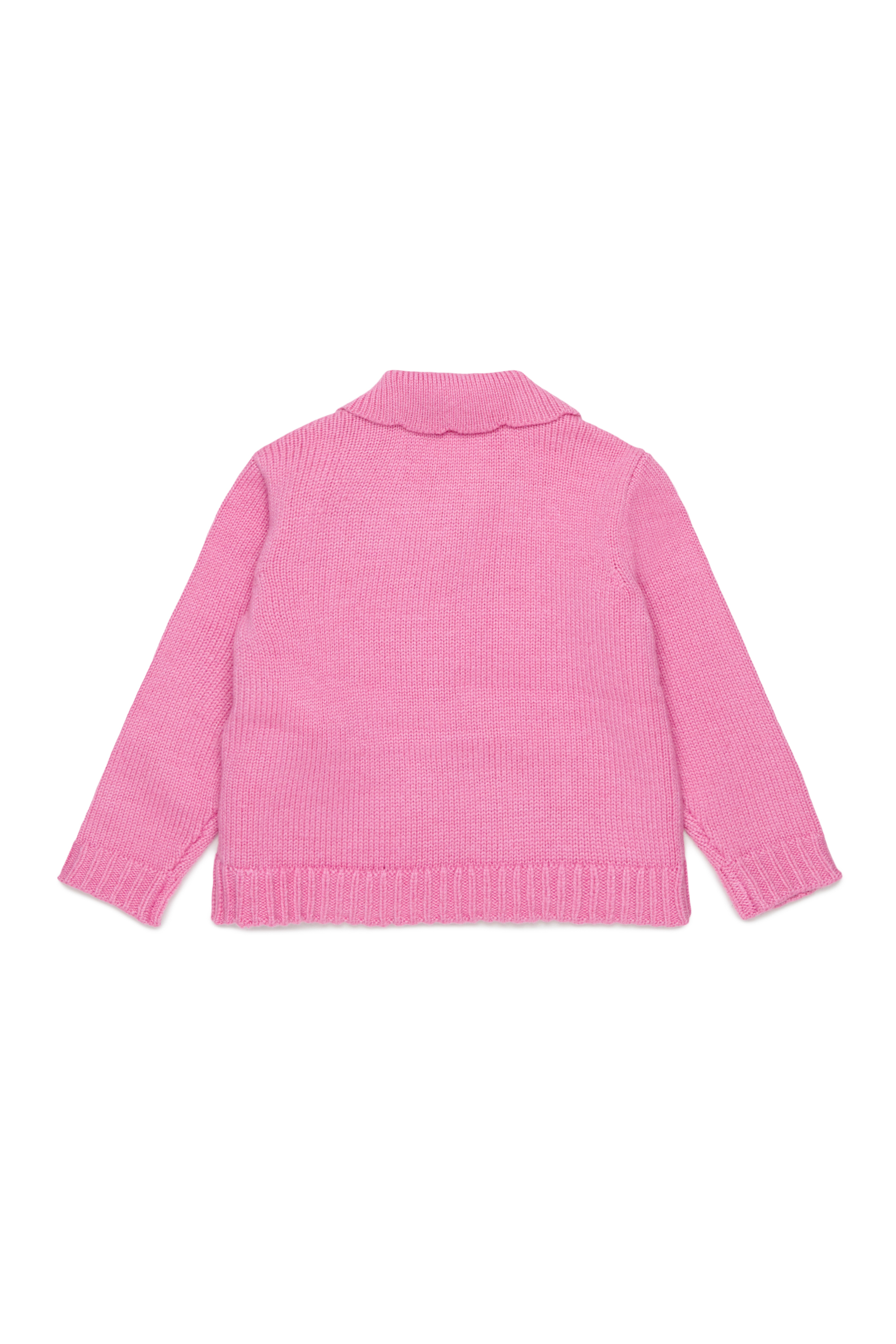 Diesel - KSCALOB, Woman's Cashmere-enriched cardigan with scalloped collar in Pink - 2