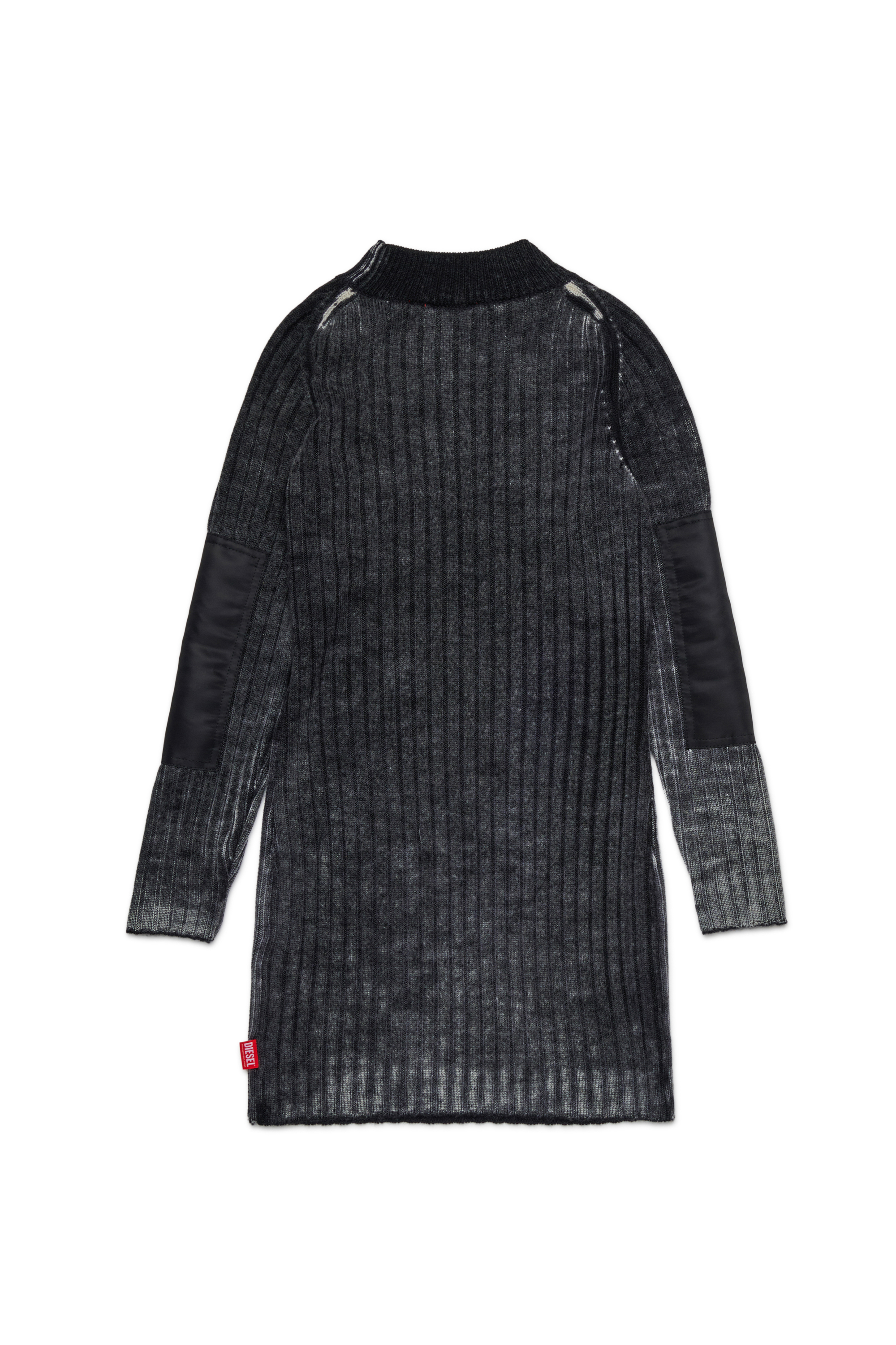 Diesel - DMARTISTA, Woman's Wool dress with nylon patches in Black - 2