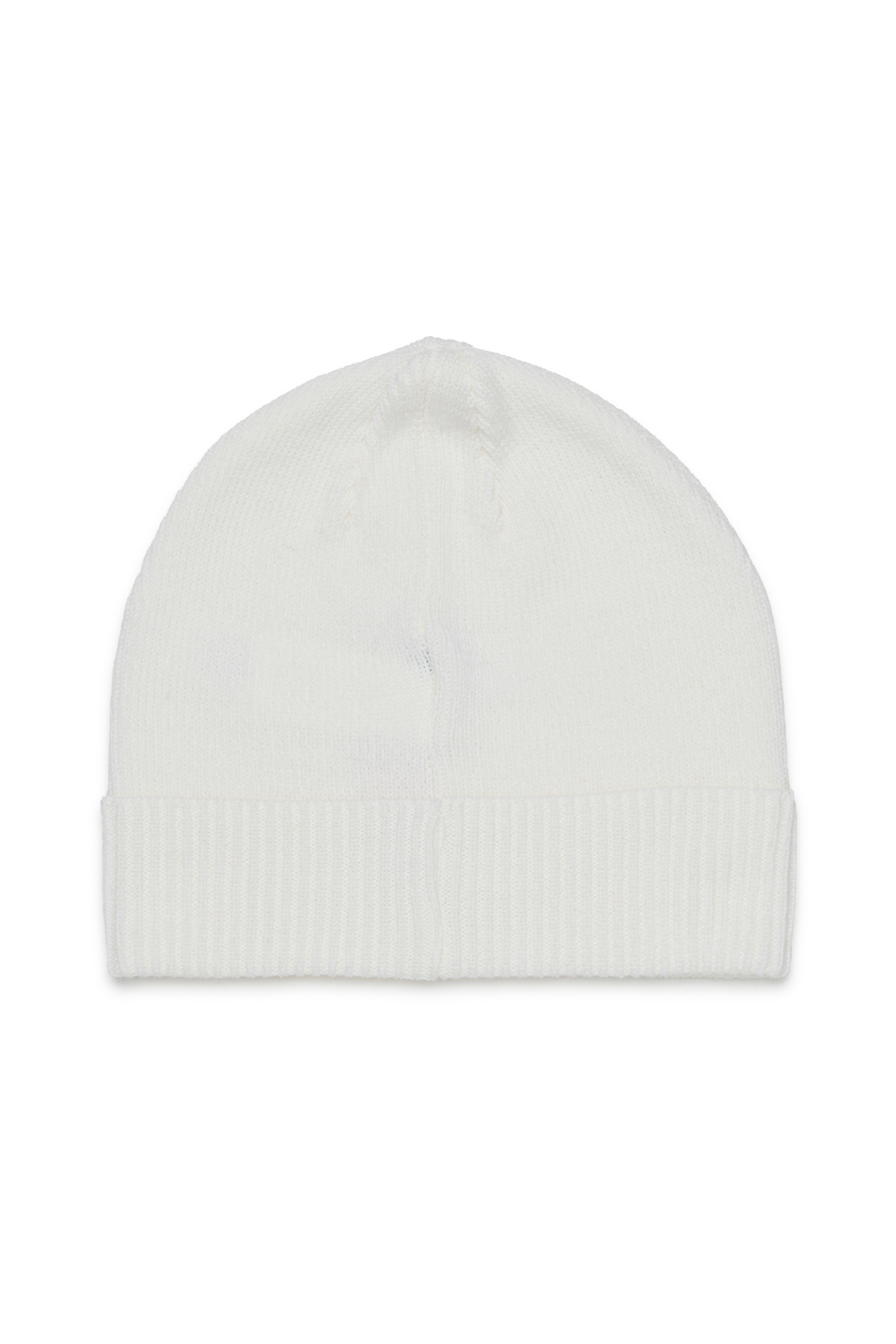 Diesel - FBAND, Unisex's Wool-blend beanie with logo in White - 2