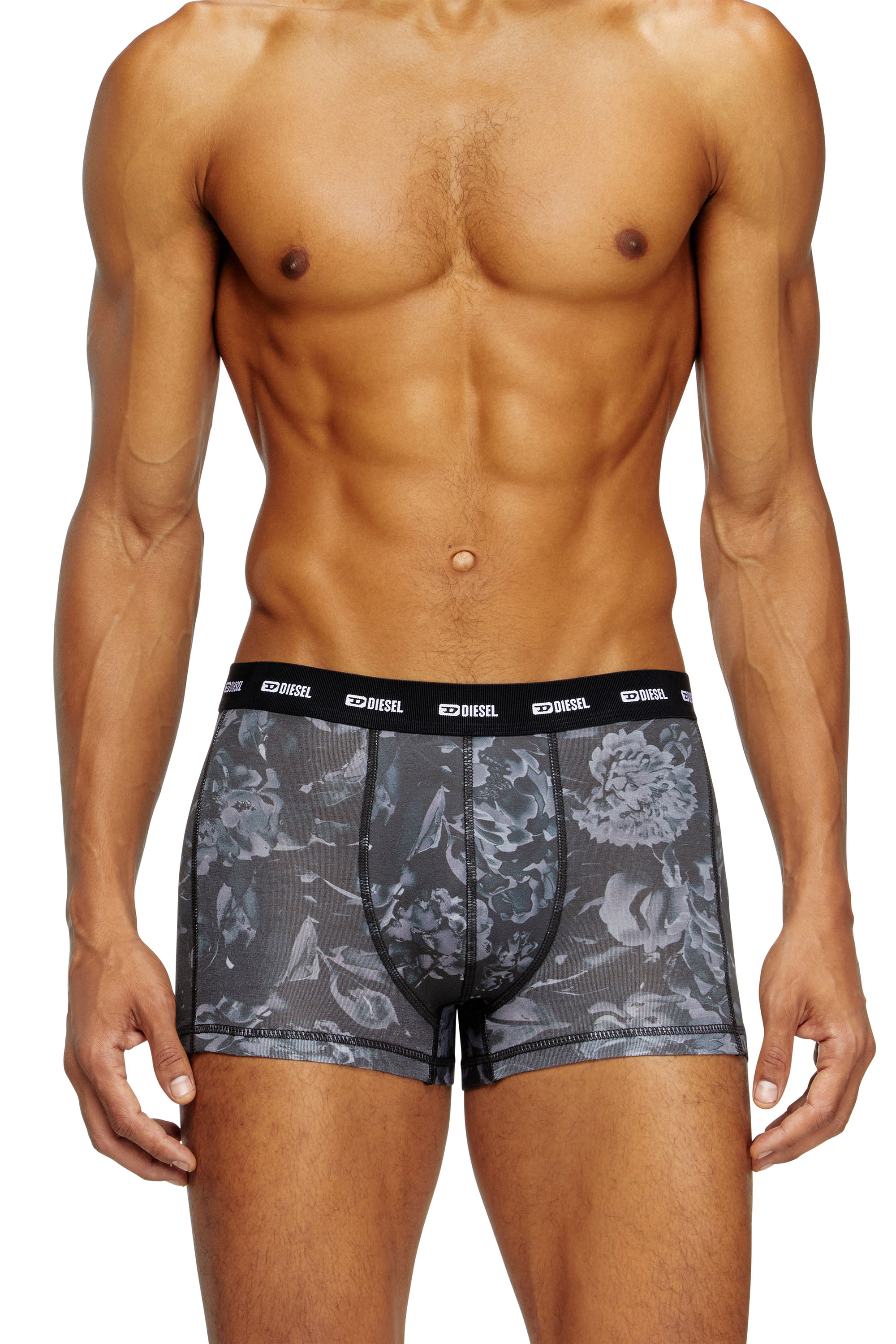 Diesel - DAMIEN-UTLT, Man's Boxer briefs with Flower print in Grey - 2