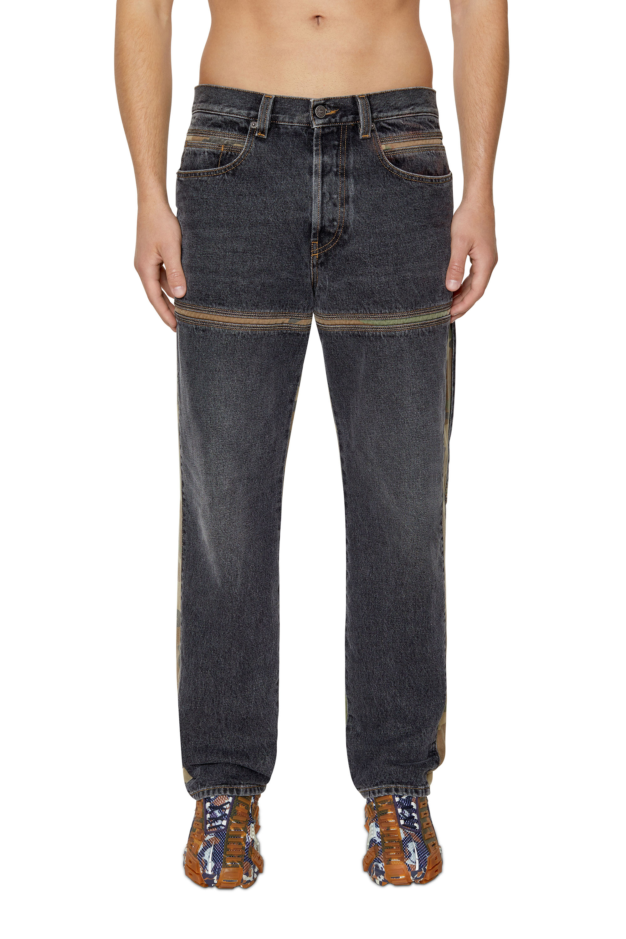 Diesel - D-Mand 007G1 Straight Jeans, Black/Dark grey - Image 1