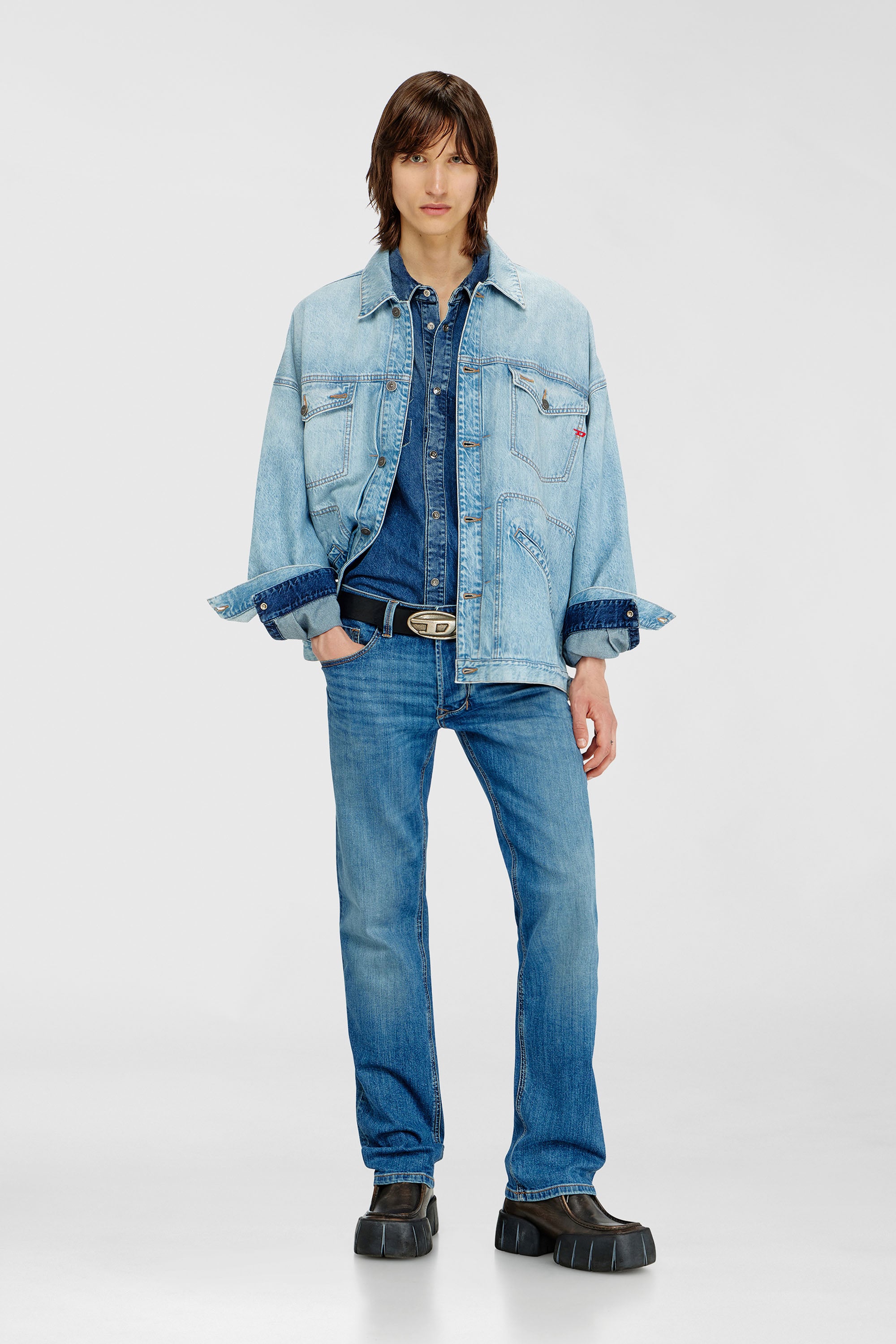 Diesel - Man's Regular Jeans 1985 Larkee 0KIAL, Light Blue - 2