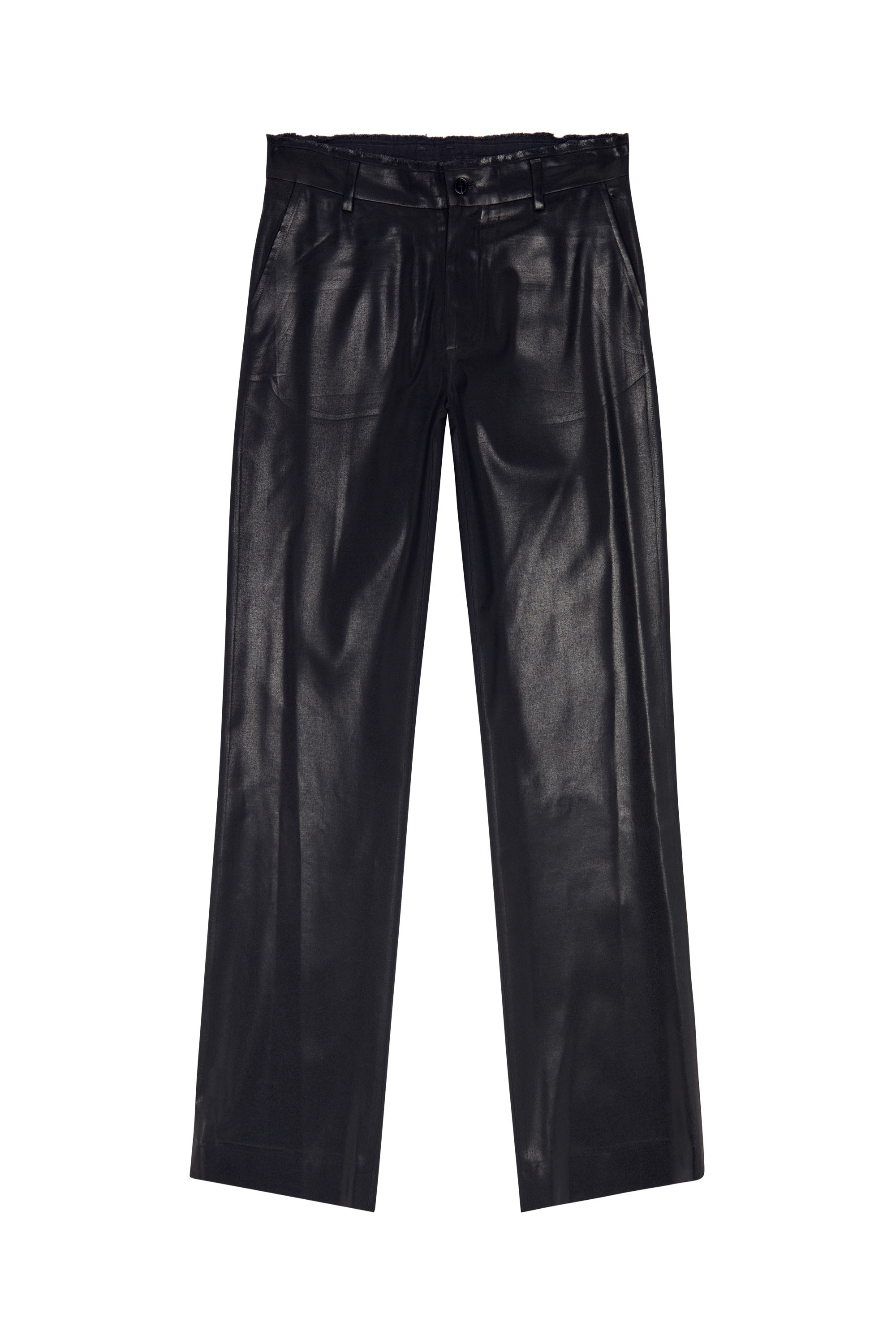 Diesel - P-KILEY-HEAV, Man's Cool Wool pants with denim-trim waist in Black - 5