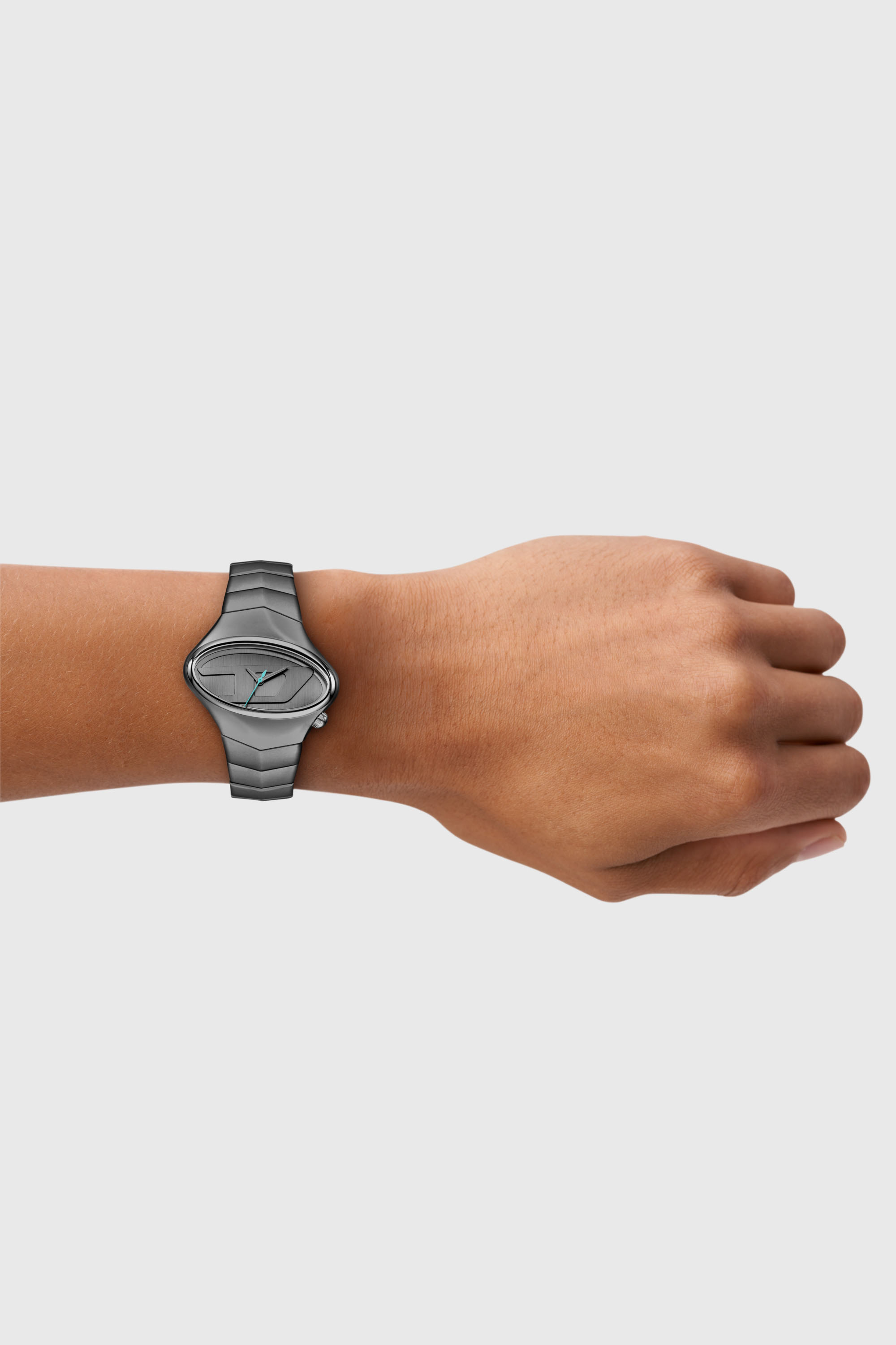 Diesel - DZ2229 WATCH, Man's D-Rush gunmetal Stainless steel watch in Dark grey - 4