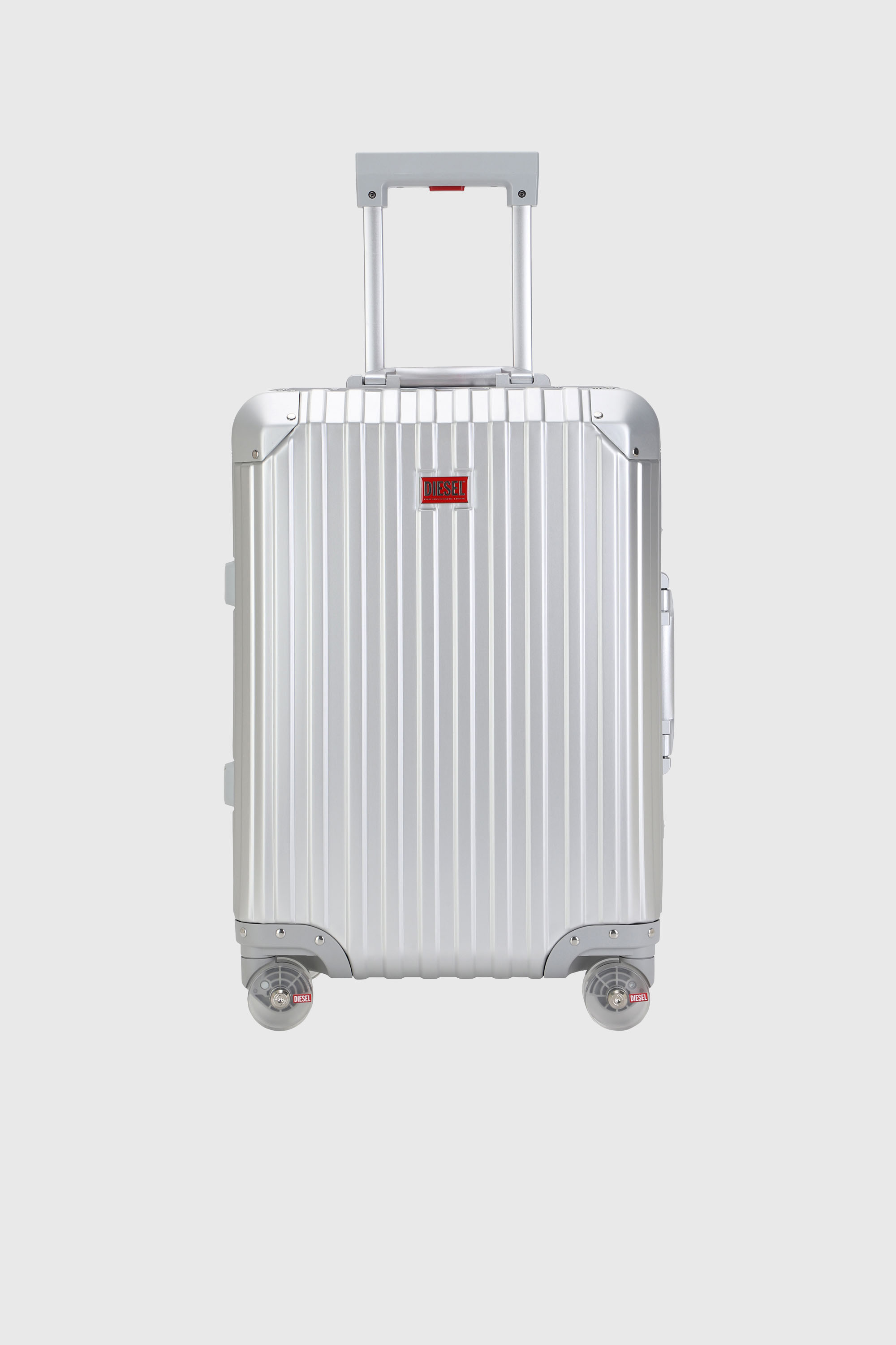 Diesel - DIESEL ALUMINUM TROLLEY- DSL002, Unisex's Aluminum suitcase size S in Silver - 1