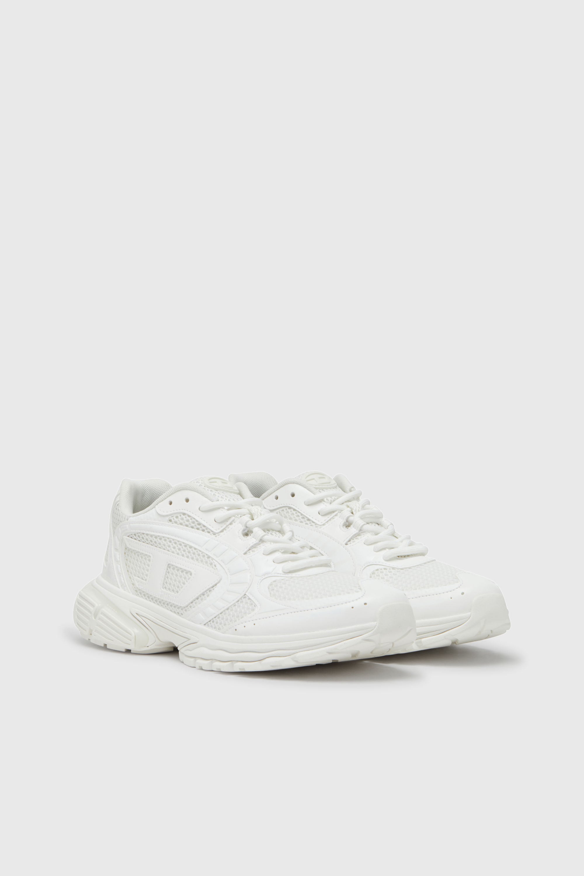 Diesel - S-PRO-V-DENSE LOW W, Woman's S-Pro-V-Dense-Monochrome mesh sneakers with Oval D logo in White - 2