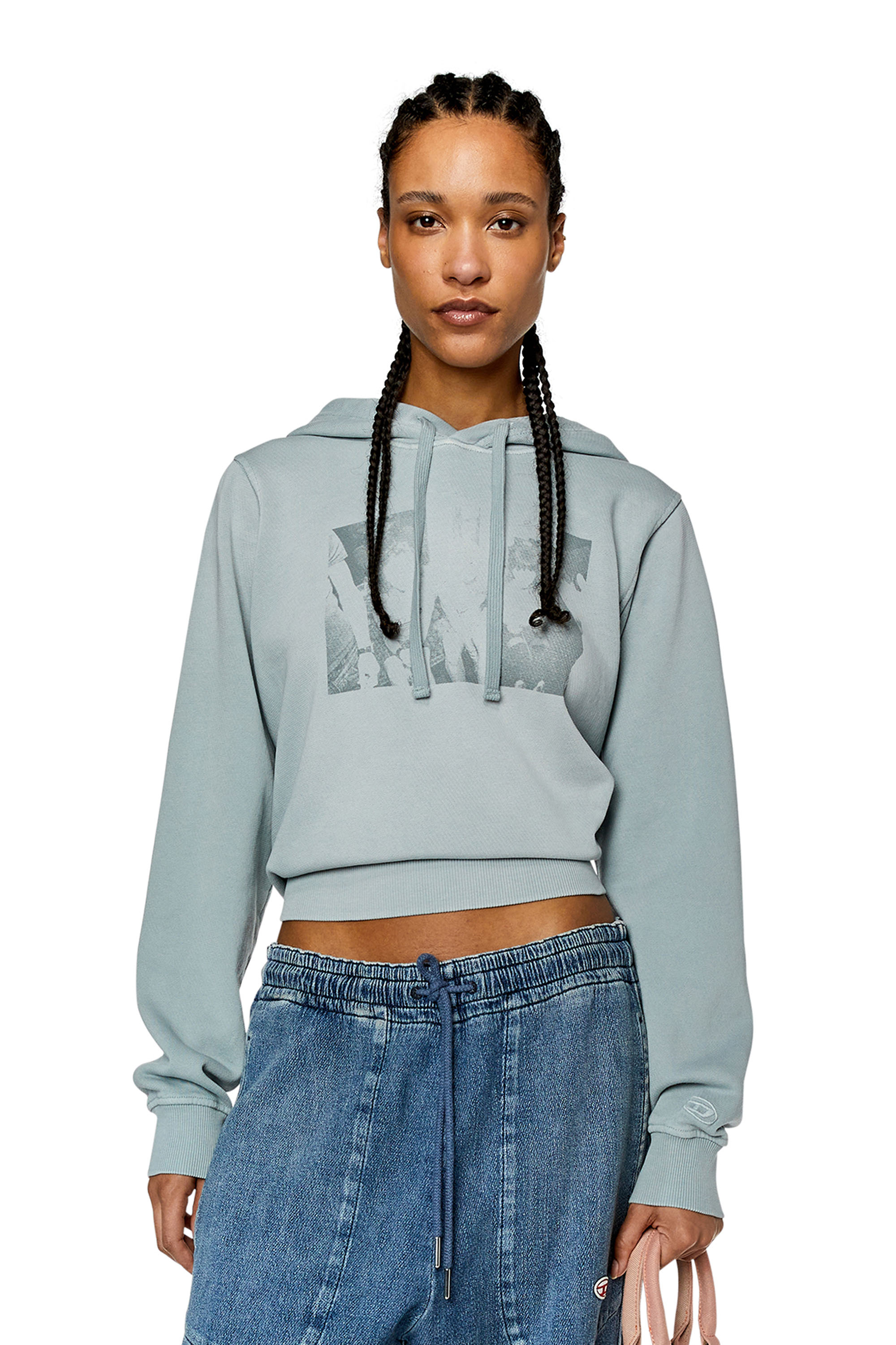 Diesel - F-REGGY-HOOD-G5, Light Grey - Image 1