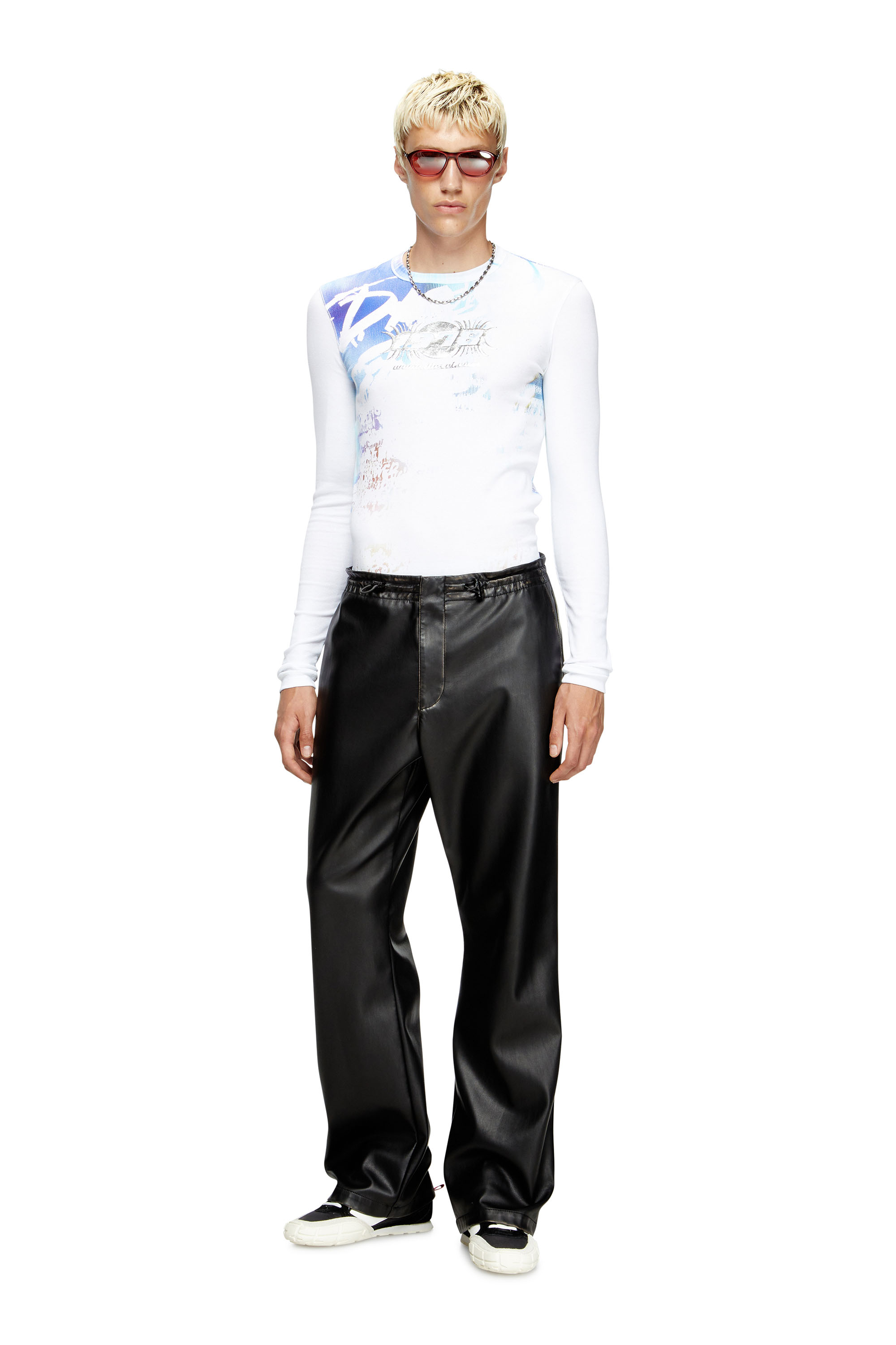 Diesel - T-RIBBER-LS-T3, Man's Long-sleeve T-shirt with graffiti print in null - 3