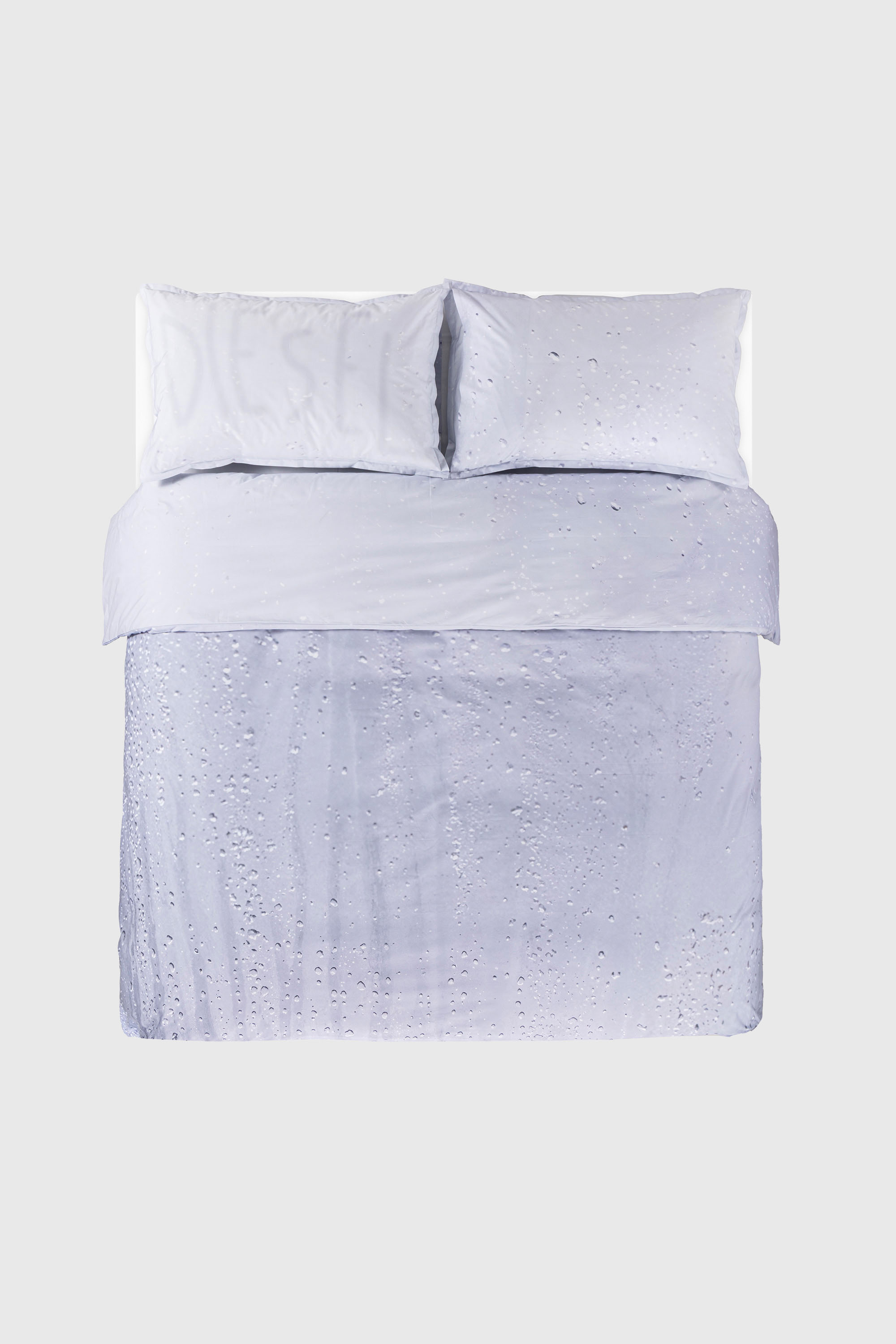 Diesel - 1018097  WET PERCALE DUVET COVER SET, Unisex's Percale duvet cover set for queen size bed in Grey - 1