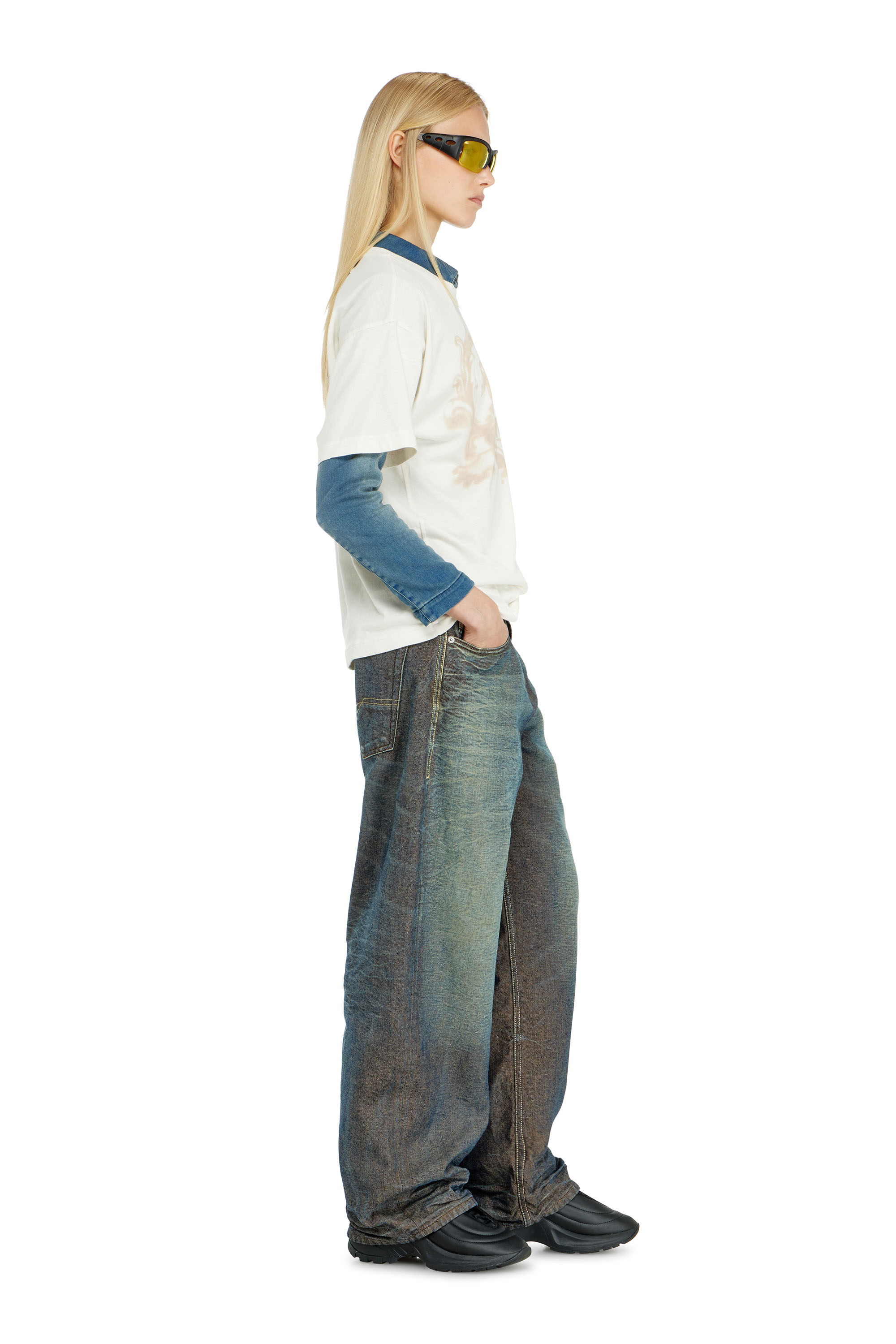 Diesel - Unisex's Relaxed Jeans 1997 D-Enim-M 007EM, Dark Blue - 1