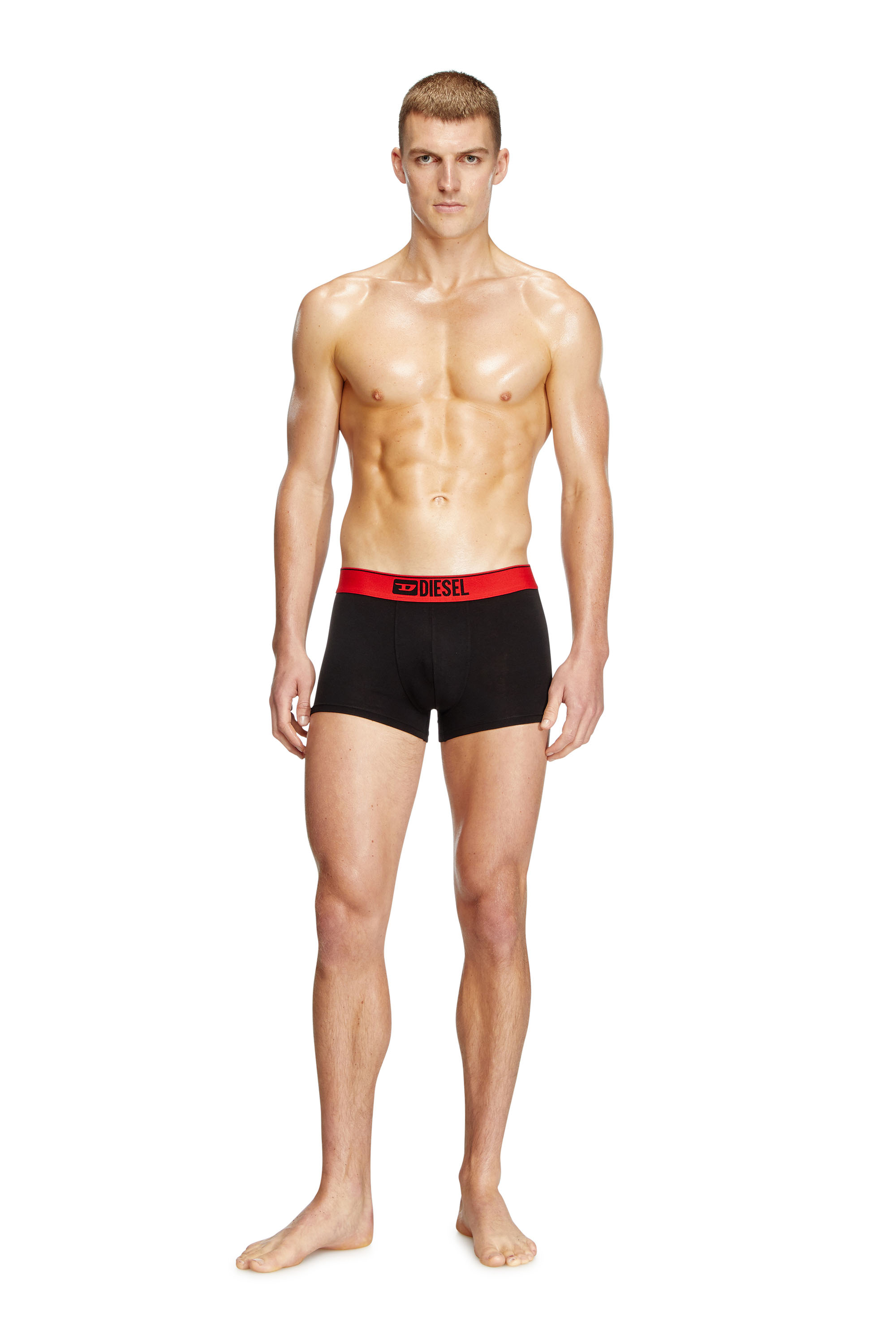 Diesel - UMBX-DAMIENTHREEPACK, Man's Three-pack of plain boxer briefs in Multicolor/Black - 4