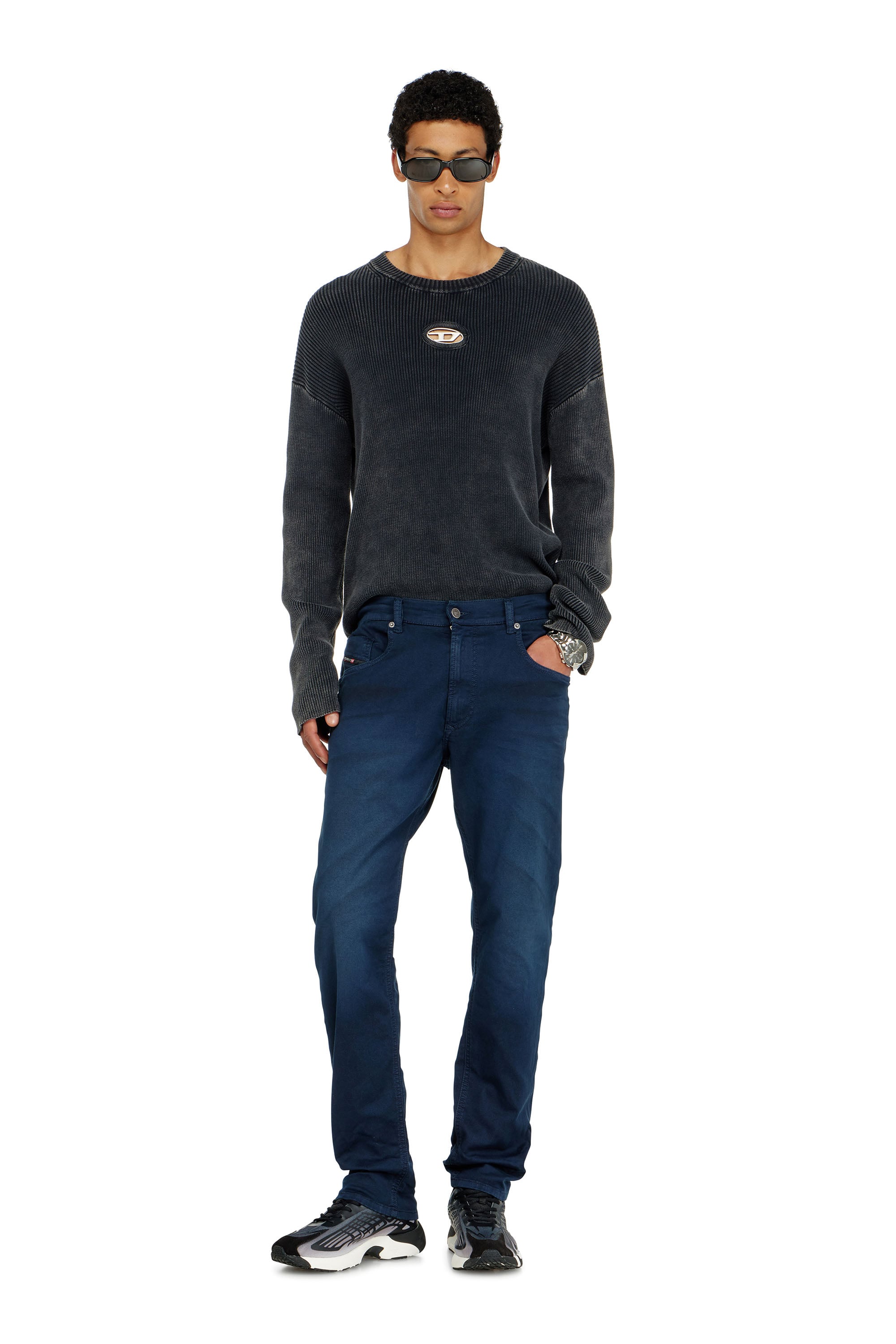 Diesel - Man's Regular 2032 D-Krooley-BW Joggjeans&reg; 0670M, Dark Blue - 2