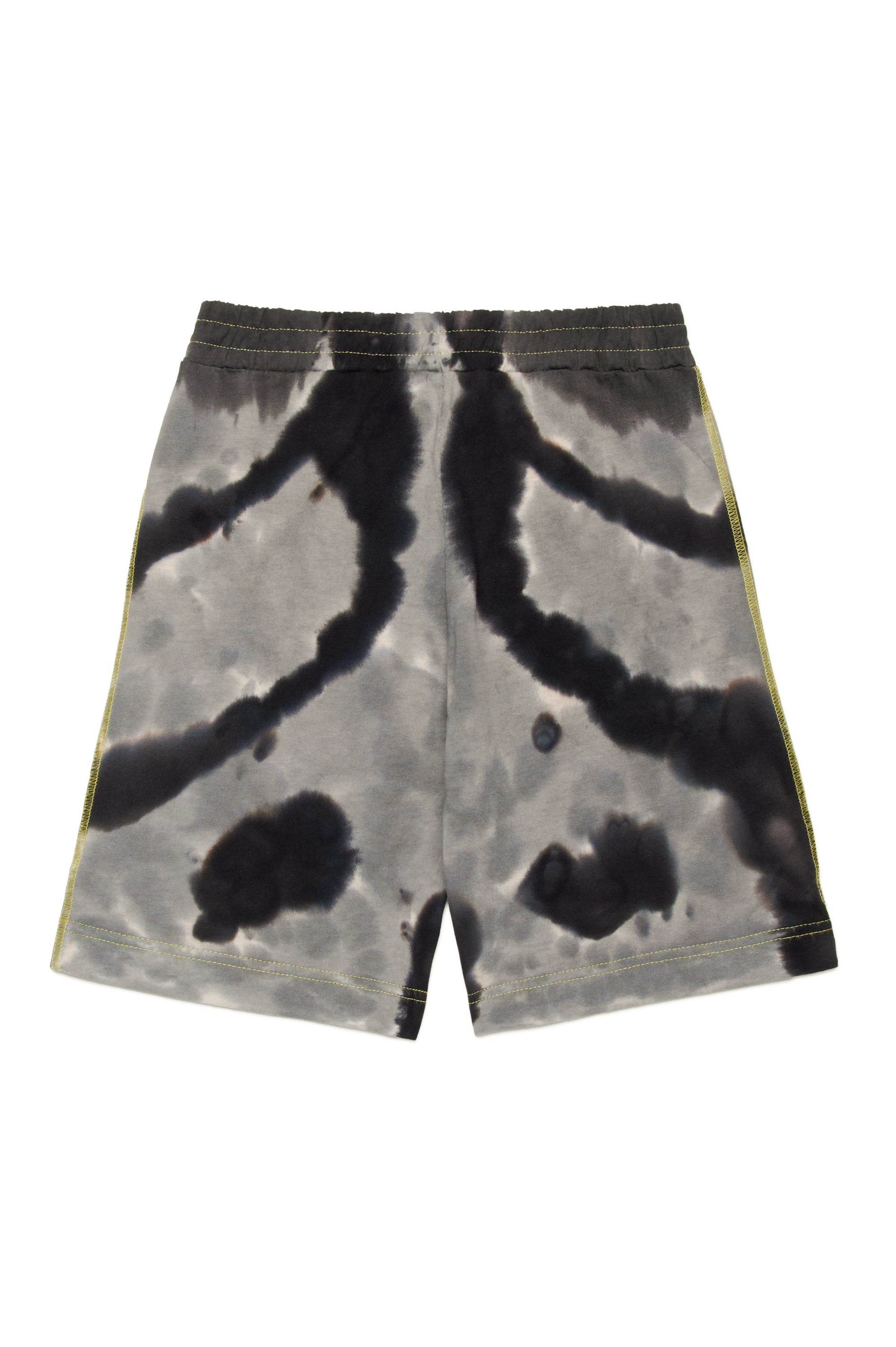 Diesel - PBOBX, Man's Sweat shorts with batik print in Black - 2