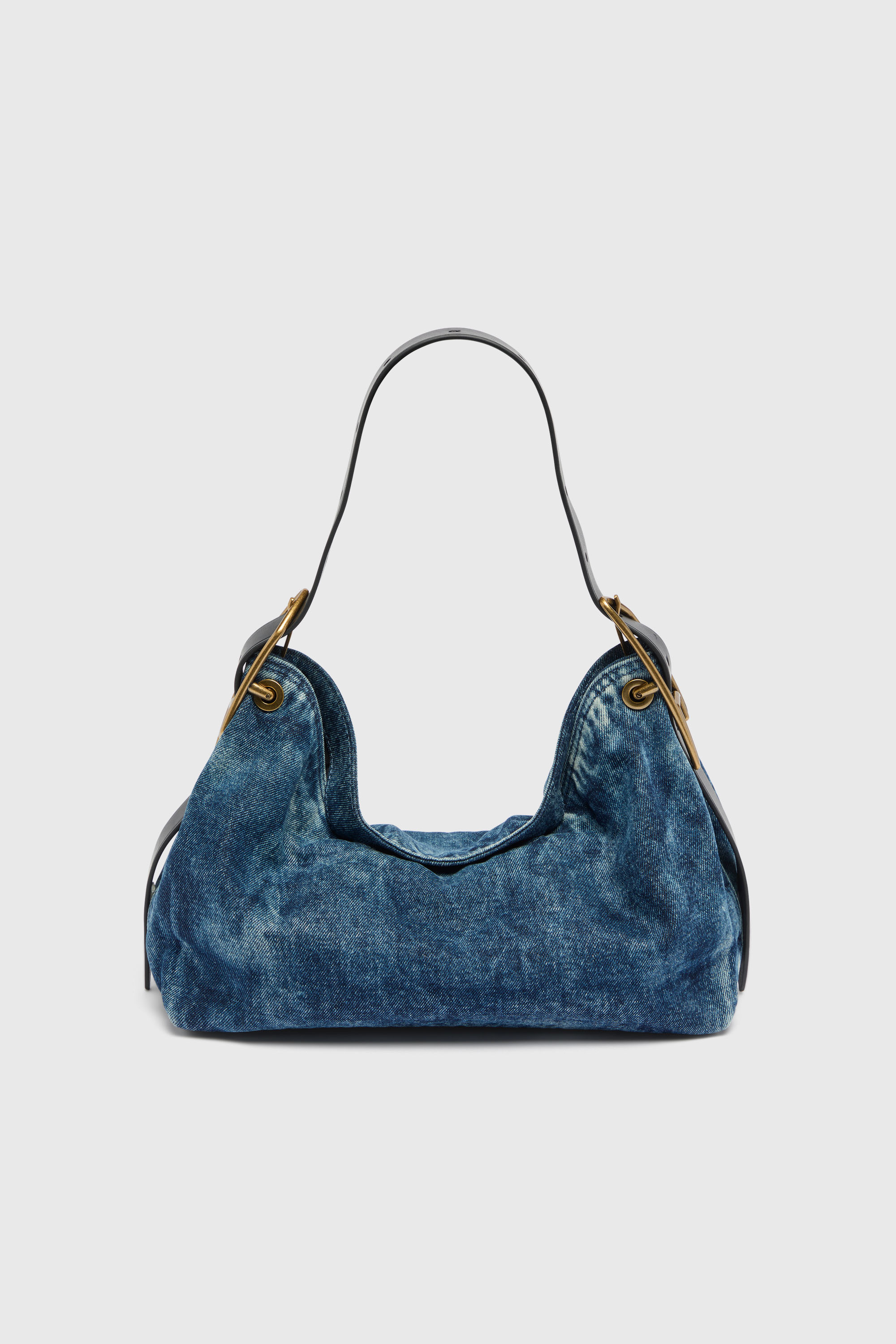 Diesel - D-LINE HOBO S, Woman's D-Line-Denim shoulder bag in Medium blue - 2