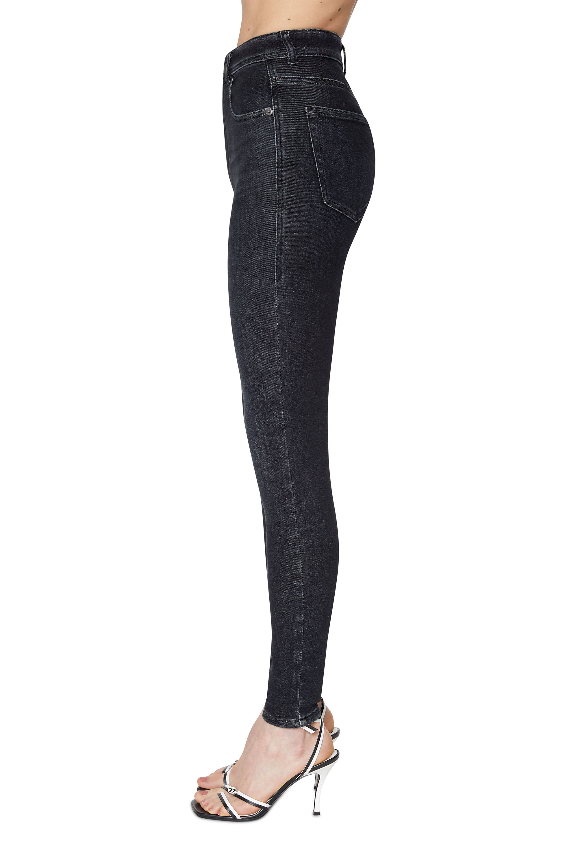 Diesel - 1984 Slandy-High 09D96 Super skinny Jeans, Black/Dark grey - Image 4