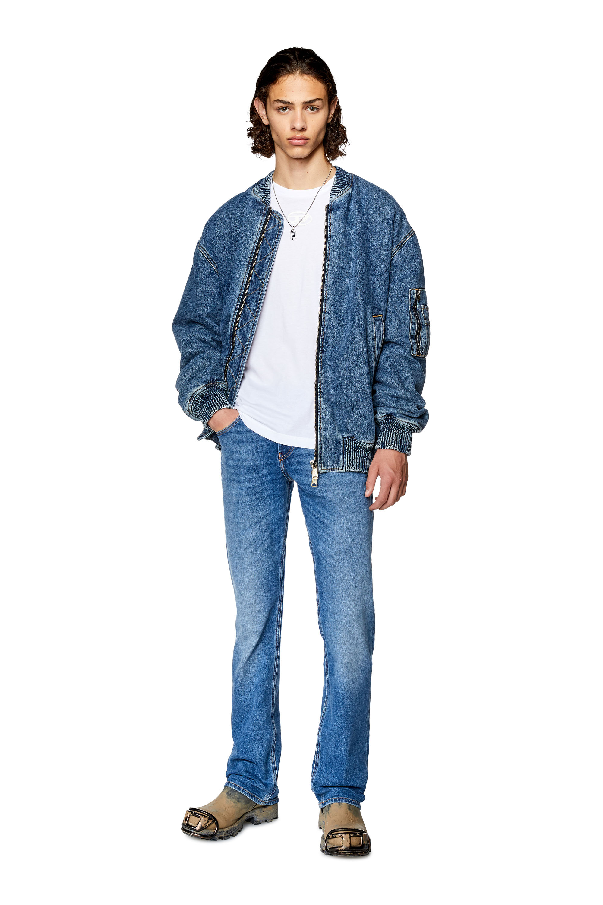 Diesel - 2021 D-Vocs 0ENAT Bootcut Jeans, Medium blue - Image 4