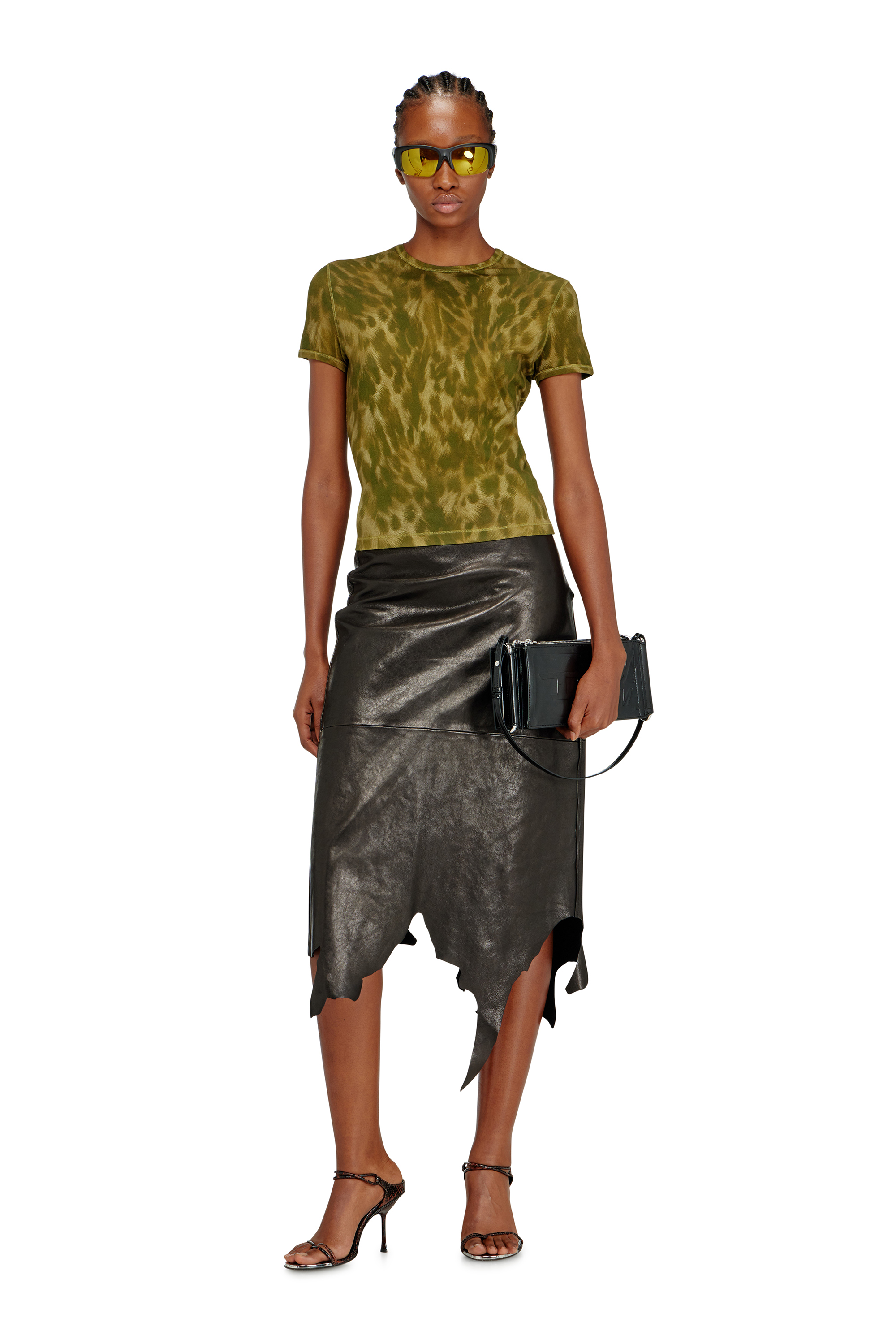 Diesel - FLAG-D SHOULDER BAG X, Unisex's Flag-D-Modular logo-embossed shoulder bag in Black - 3