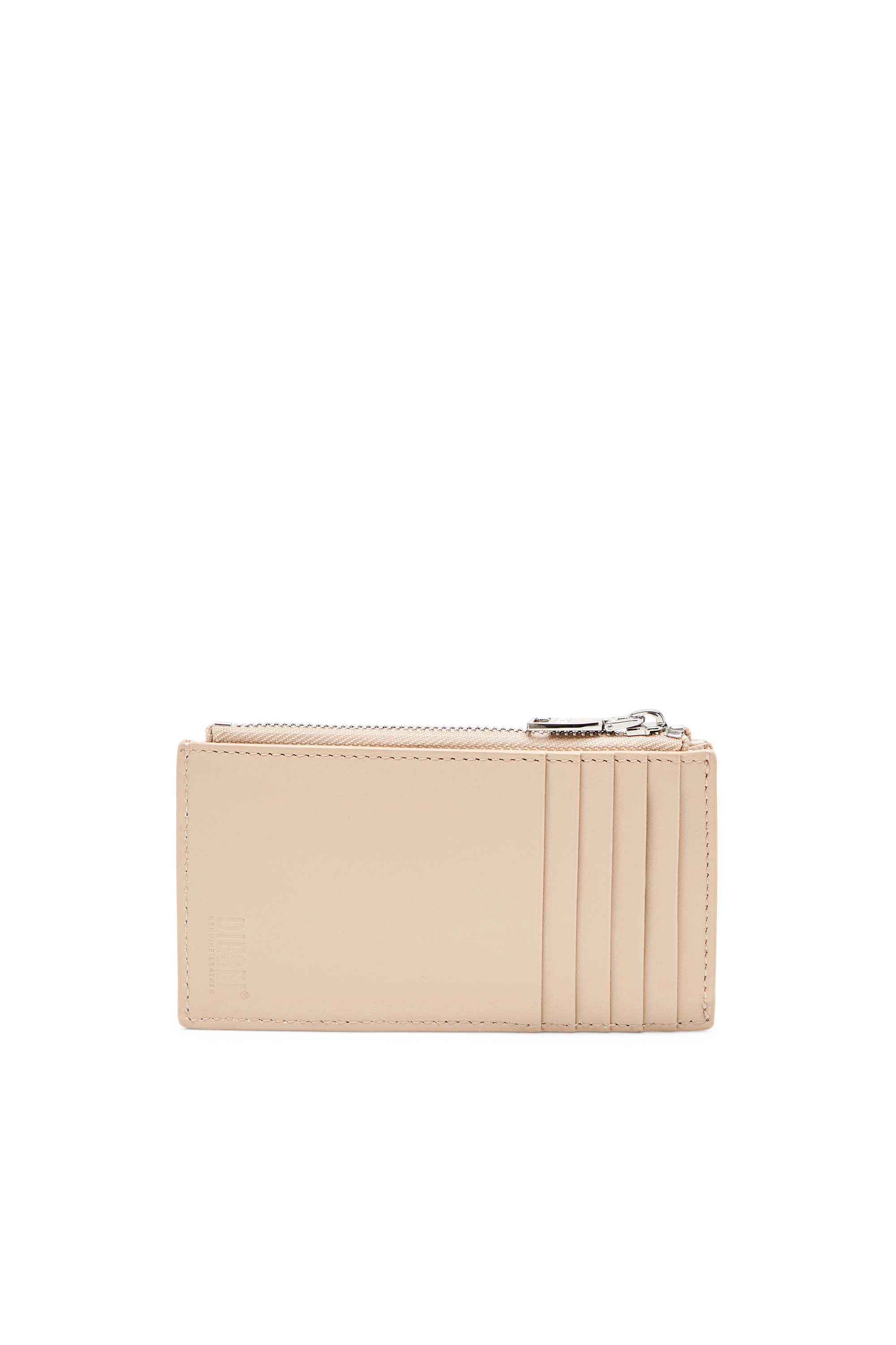 Diesel - 1DR CARD HOLDER III, Woman's Flat card holder in nappa leather in Beige - 2