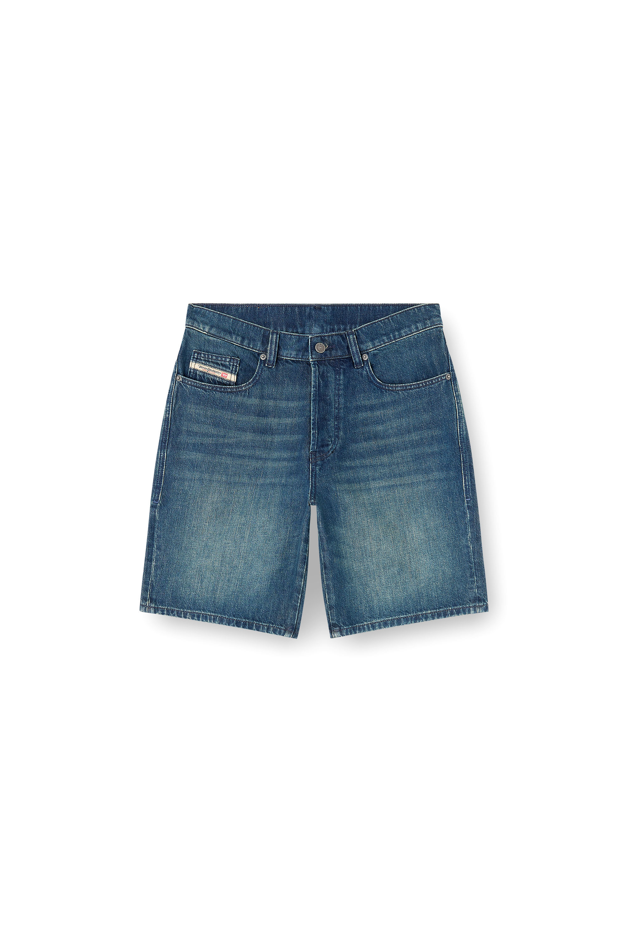 Diesel - REGULAR-SHORT, Man's Denim shorts with a clean look in Blue - 2