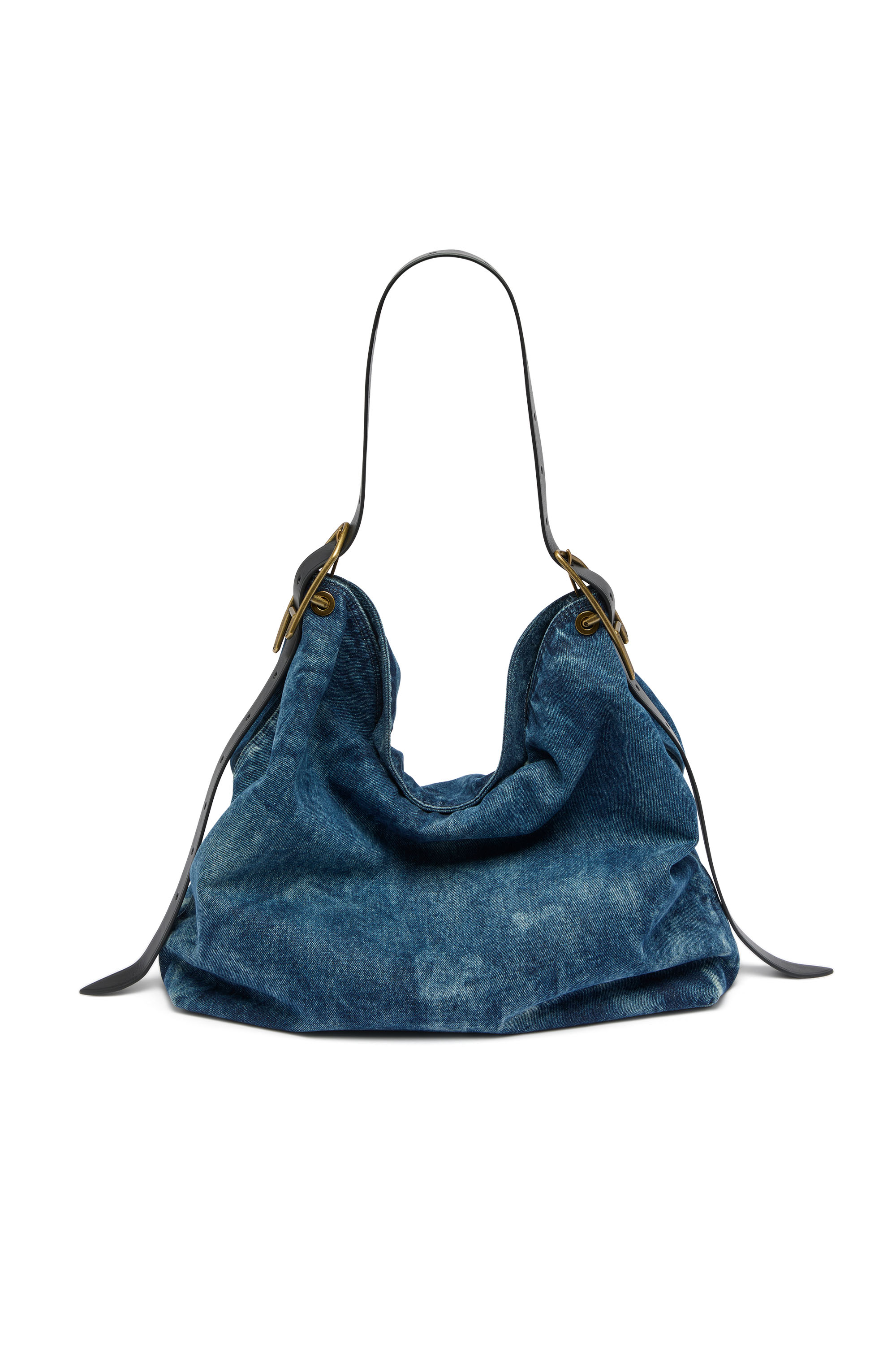 Diesel - D-LINE HOBO L, Woman's D-Line-Denim hobo bag in Medium blue - 1