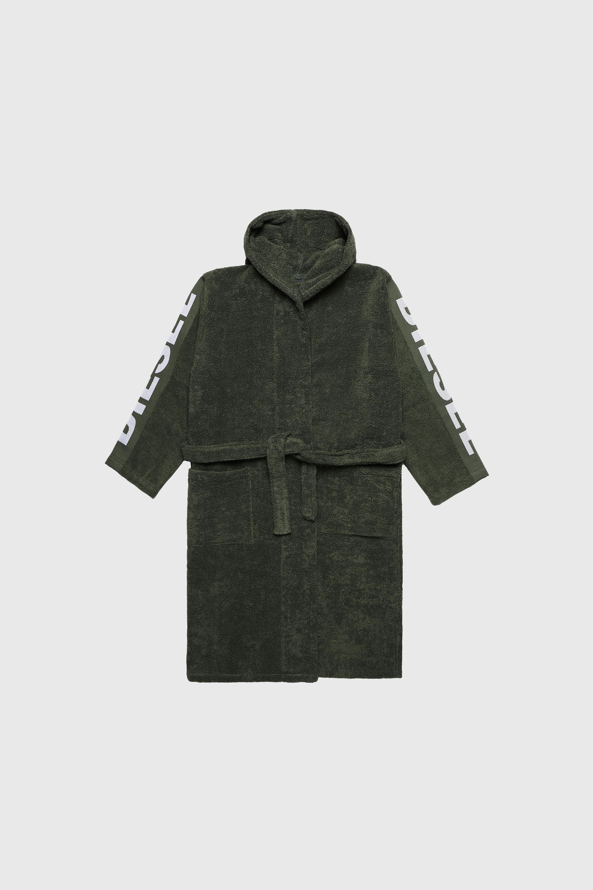 Diesel - ACC  SPORT LOGO CAP S/M, Unisex's Bathrobe with hood SPORT LOGO, S/M in Green - 2