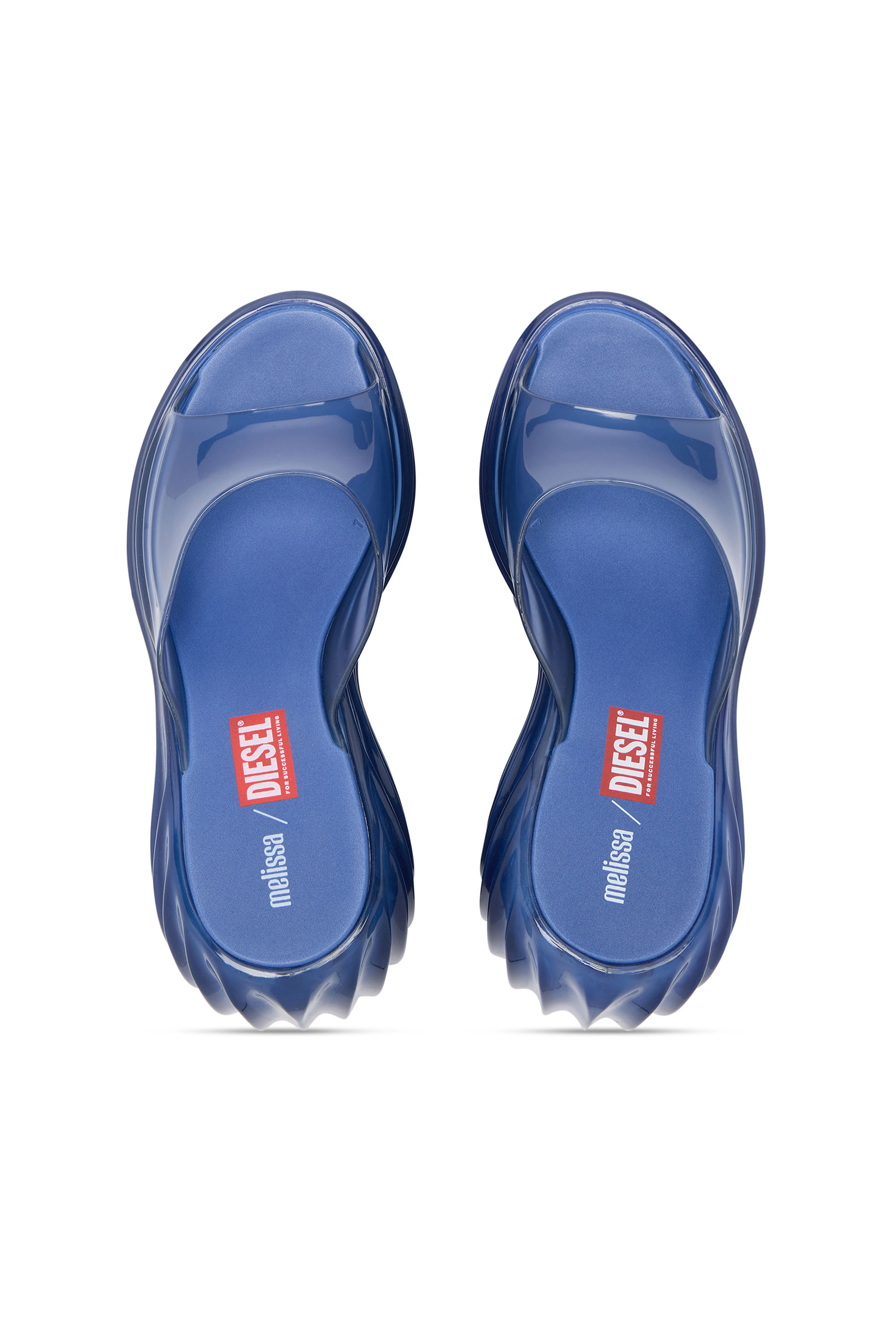 Diesel - MELISSA QUANTUM PLATFORM, Woman's Platform mule in Melflex&reg; in Blue - 4