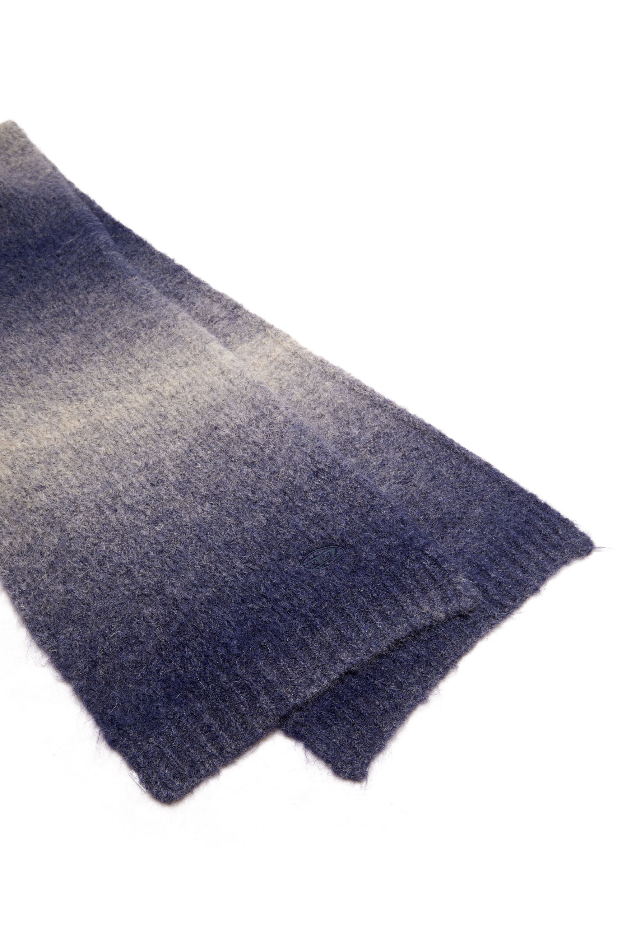 Diesel - K-PELLINO, Unisex Dégradé scarf in alpaca blend in Blue - Image 3