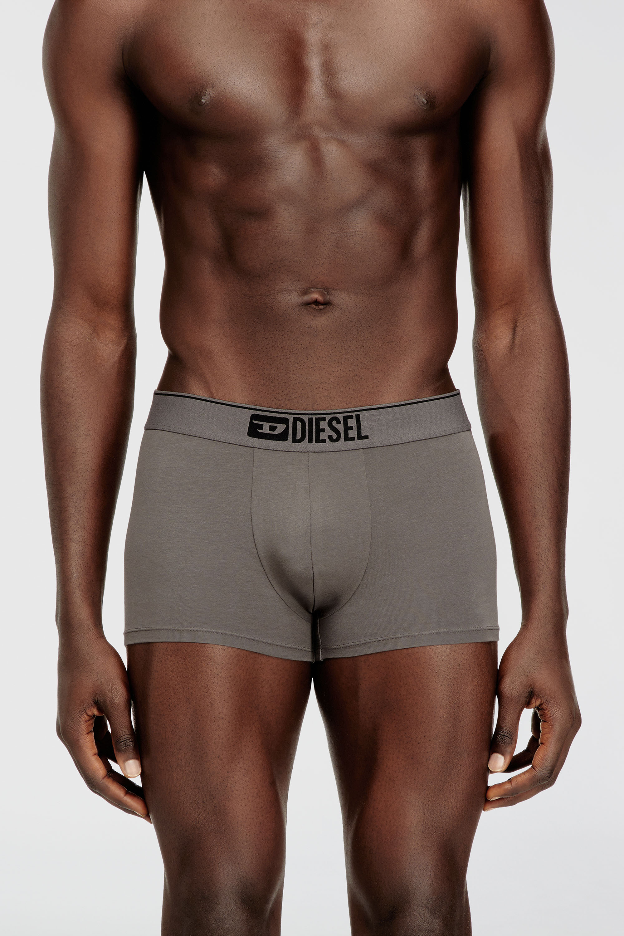 Diesel - UMBX-DAMIENTHREEPACK, Man's Three-pack of plain boxer briefs in Black/Grey - 3